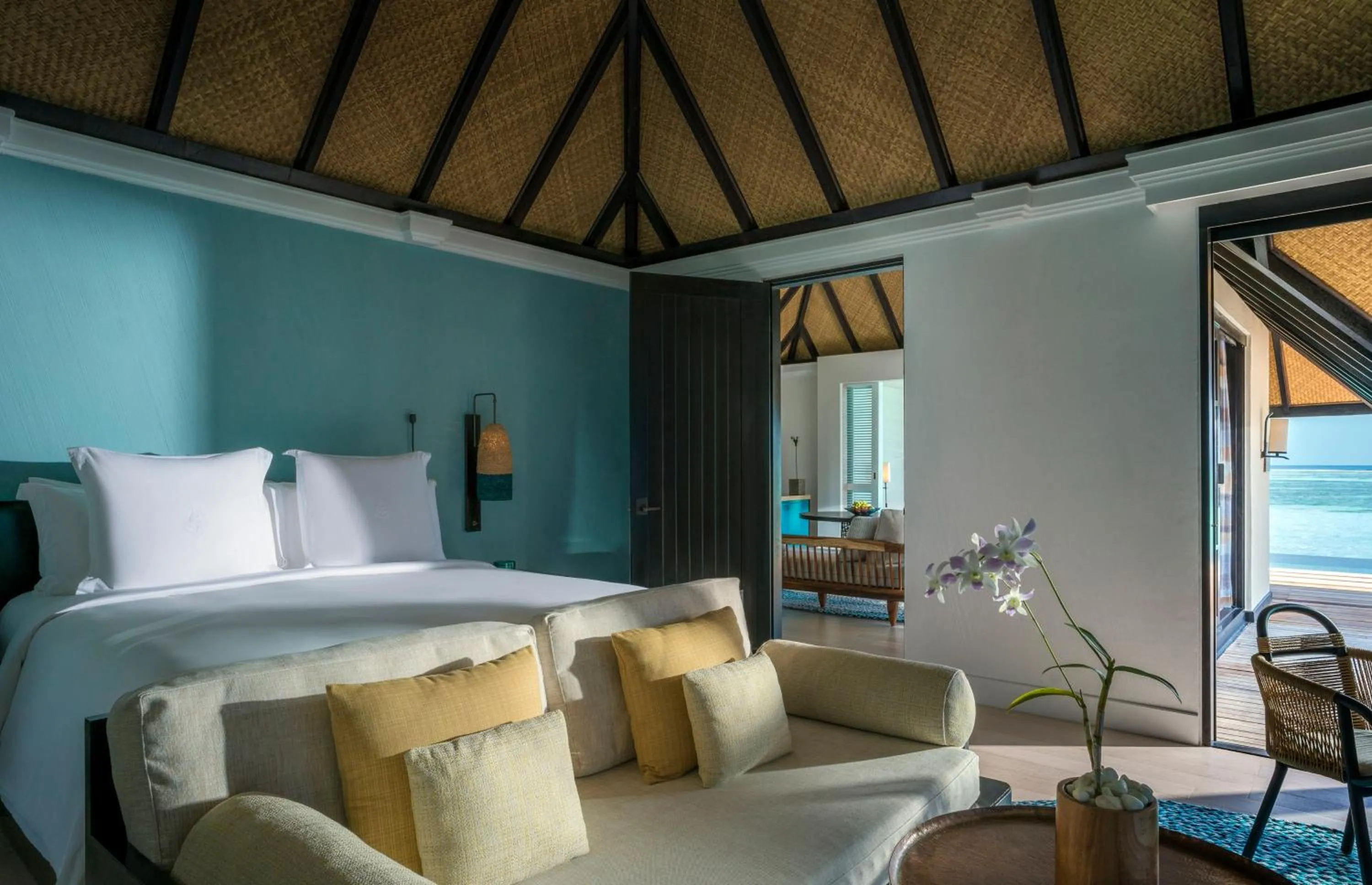 Bed in Four Seasons Resort Maldives at Kuda Huraa