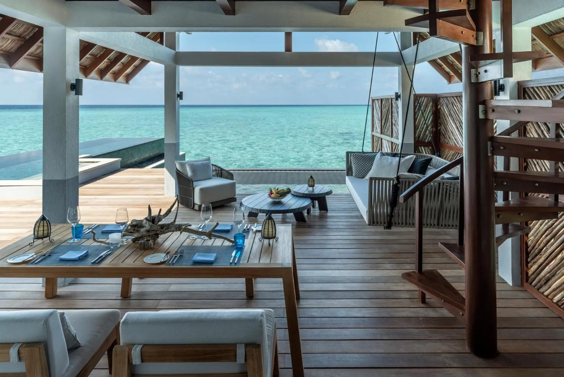 Patio in Four Seasons Resort Maldives at Landaa Giraavaru