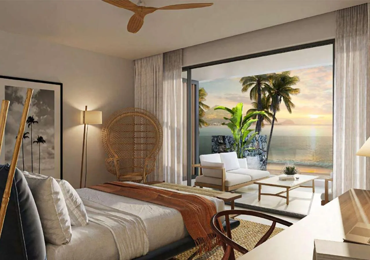 View (from property/room), Bed in Maradiva Villas Resort and Spa