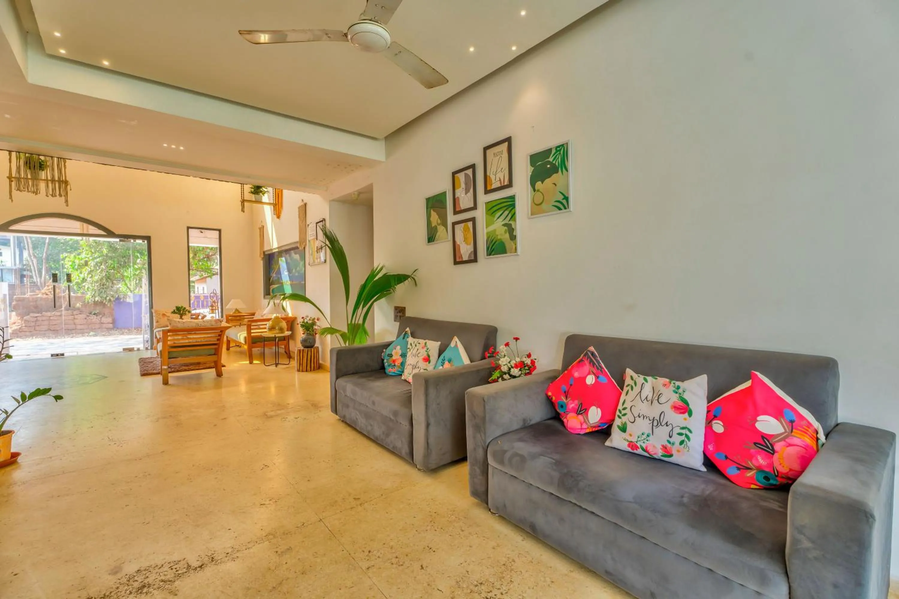 Living room in The Boho, Vagator Beach Goa Near Thalassa
