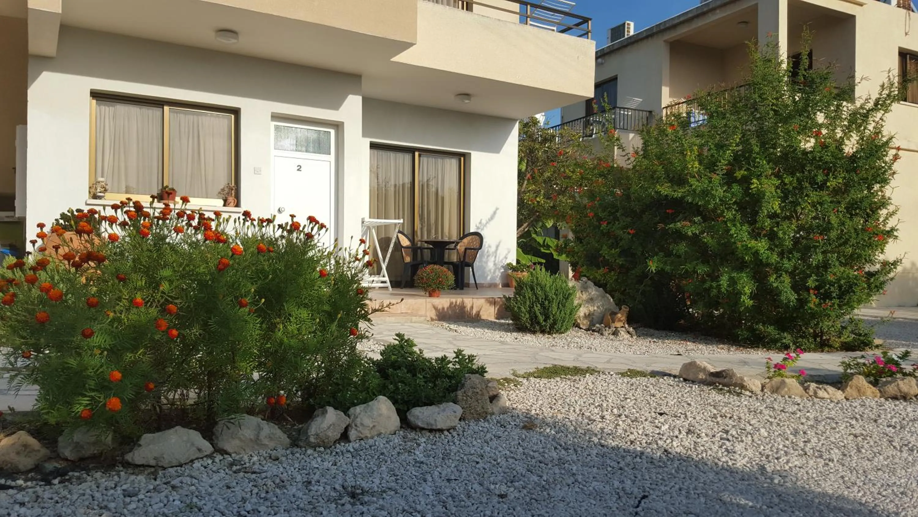 Patio in Arilena Holiday Apartments