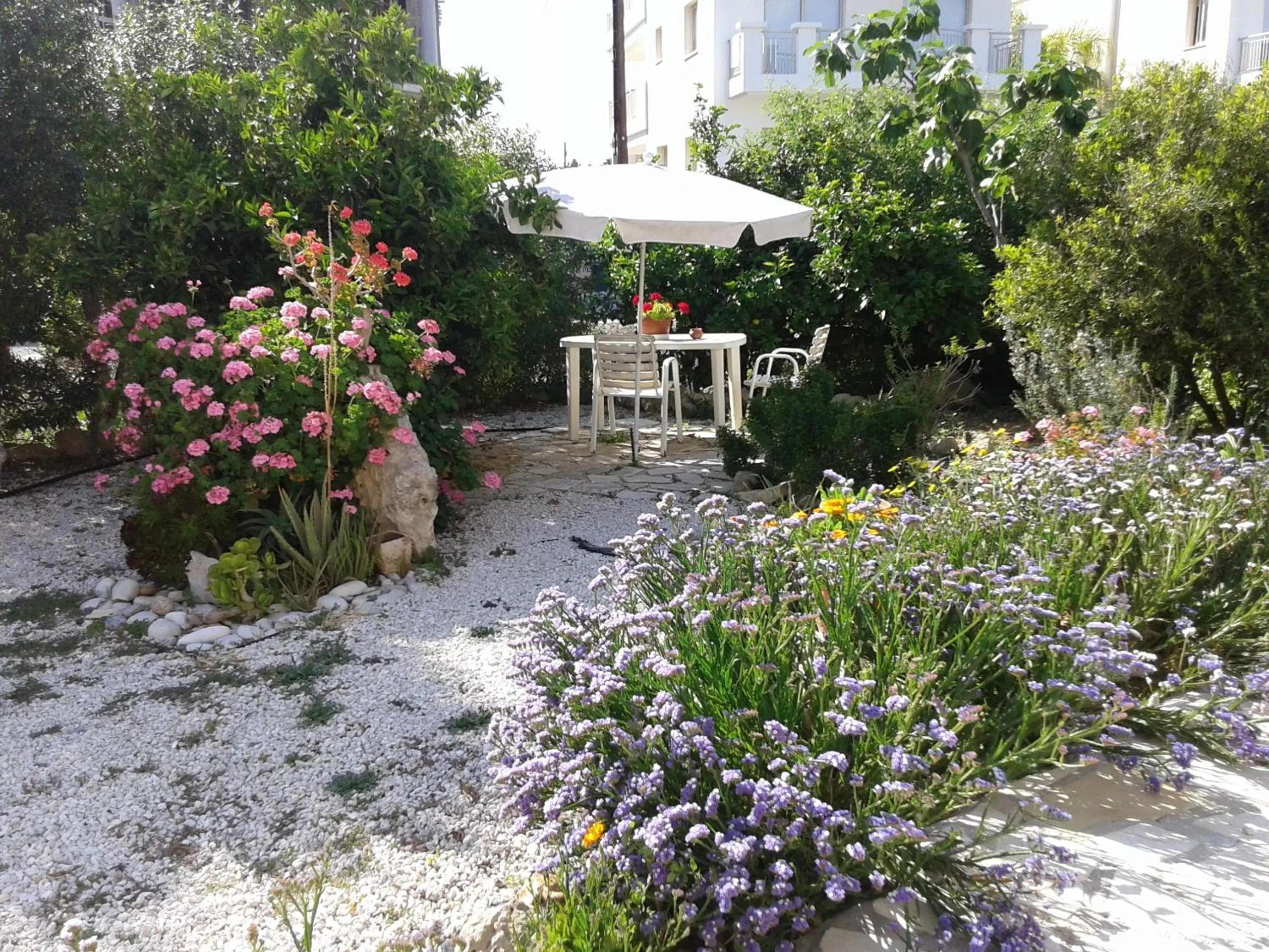 Garden in Arilena Holiday Apartments