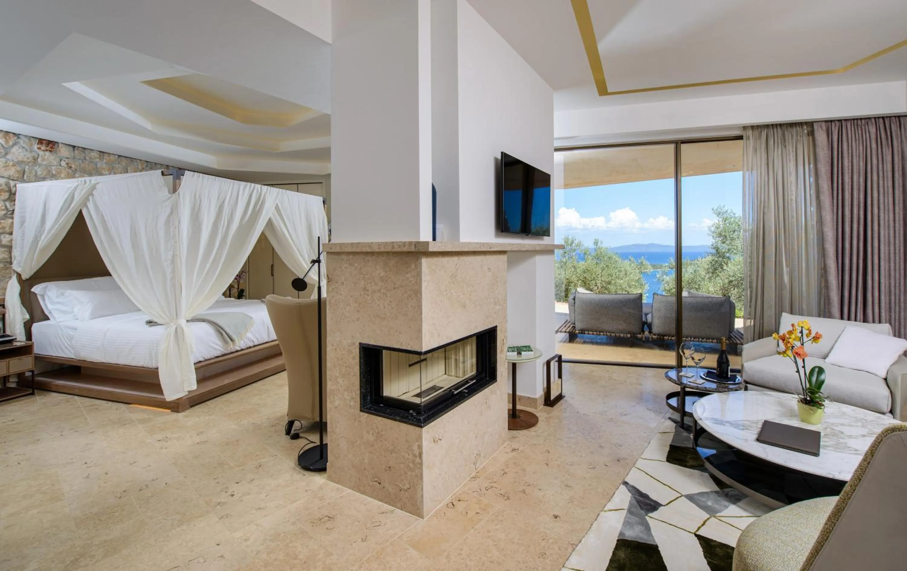 View (from property/room), Bed in Villa Nai 3.3