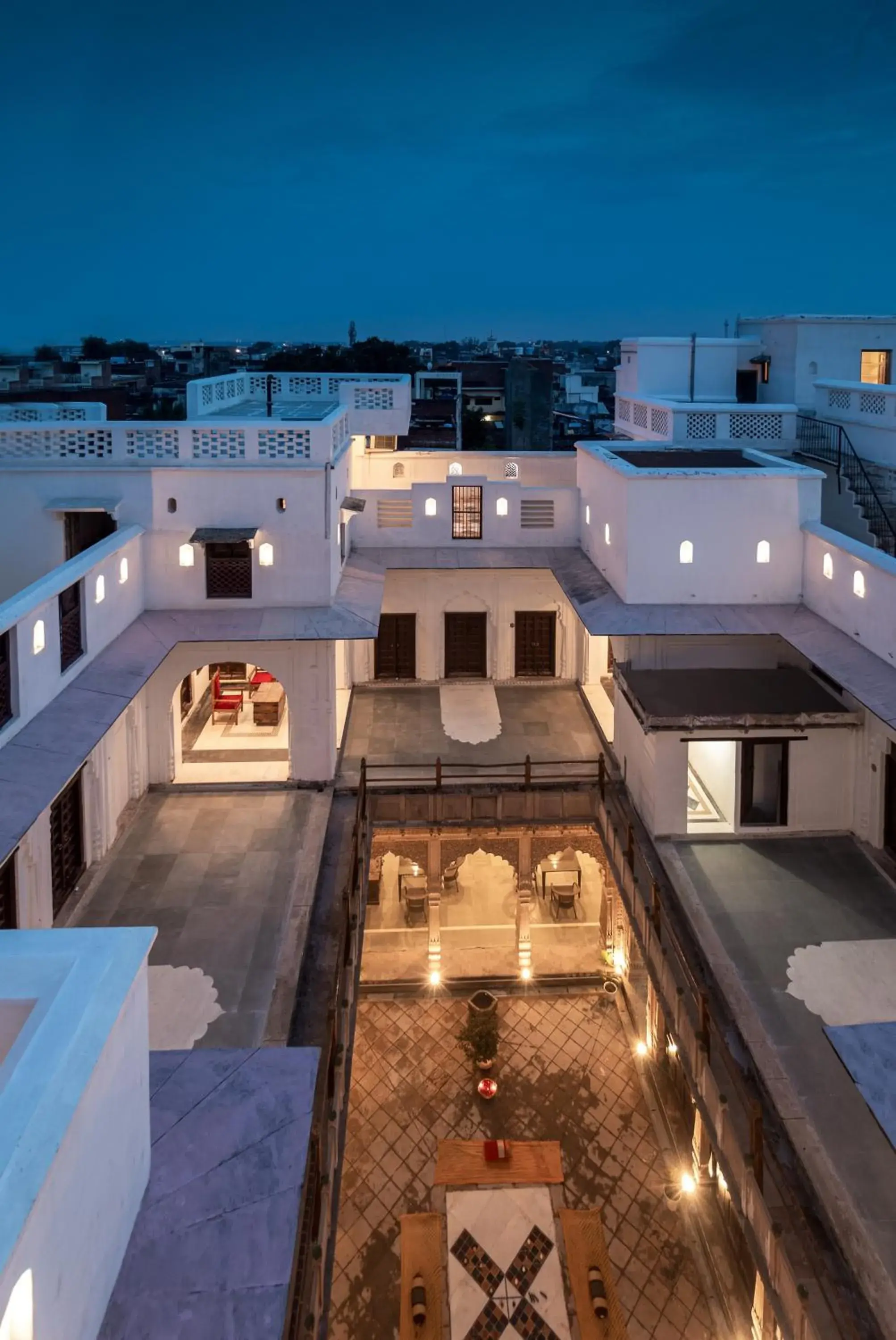 Inner courtyard view in WelcomHeritage Badi Kothi Inner courtyard view in WelcomHeritage Badi Kothi