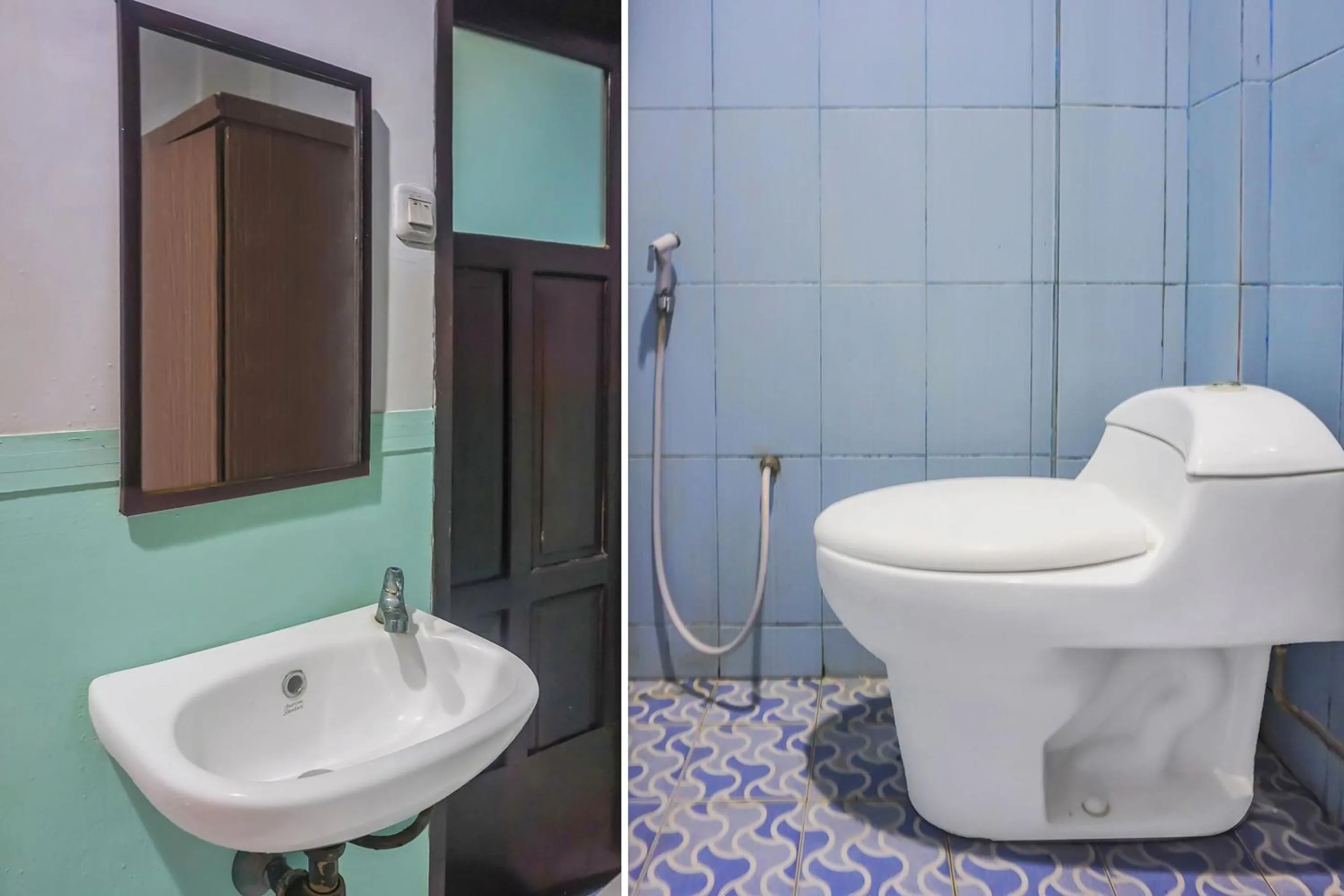 Bathroom in Hotel O Wisma Favorite Makassar Near Benteng Rotterdam