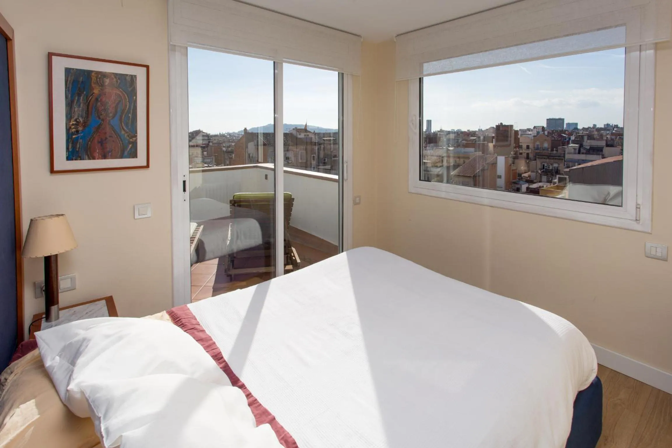 Photo of the whole room, Bed in Gaudi penthouse with terrace views