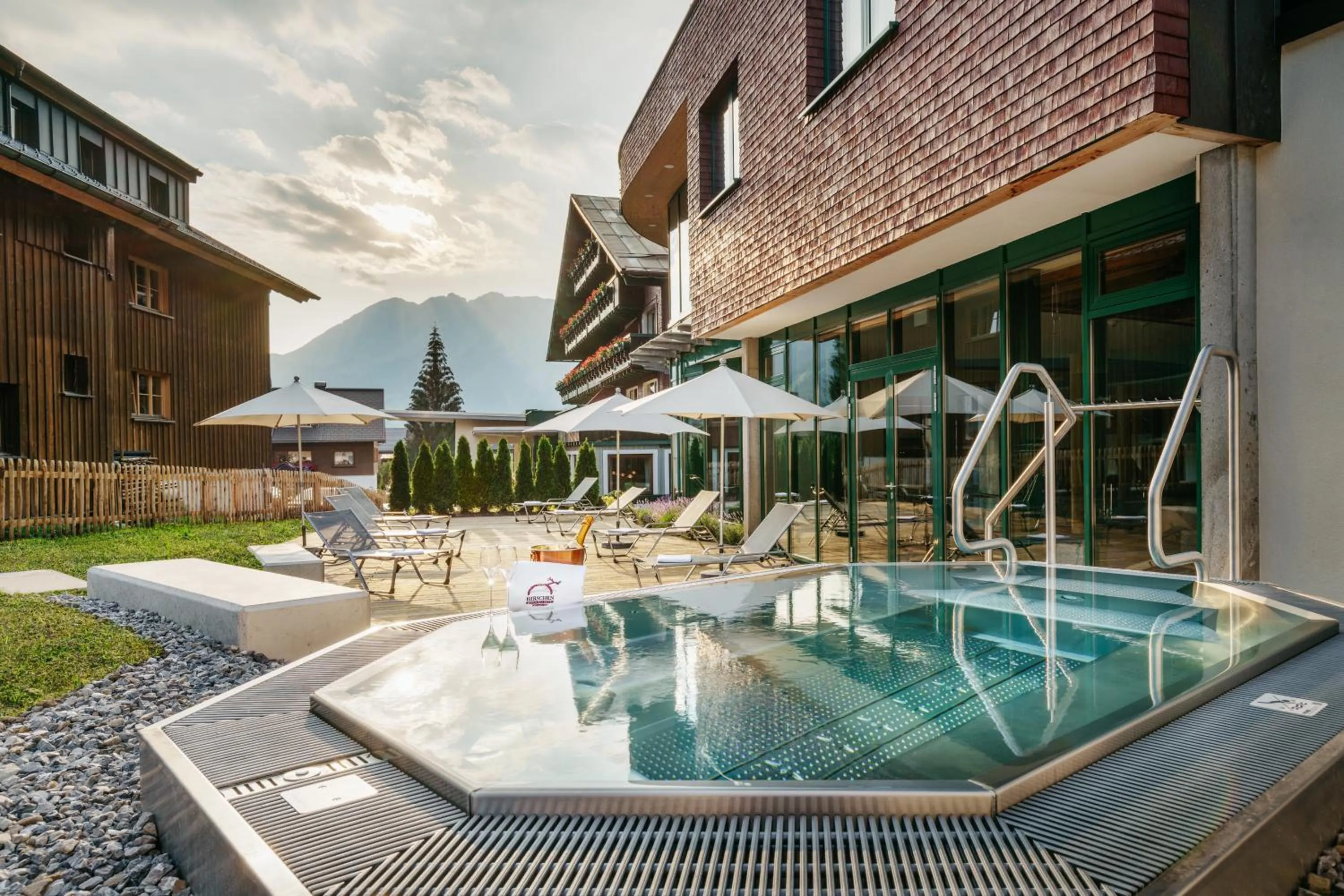 Hot Tub in Hirschen Wohlfühlhotel Bregenzerwald