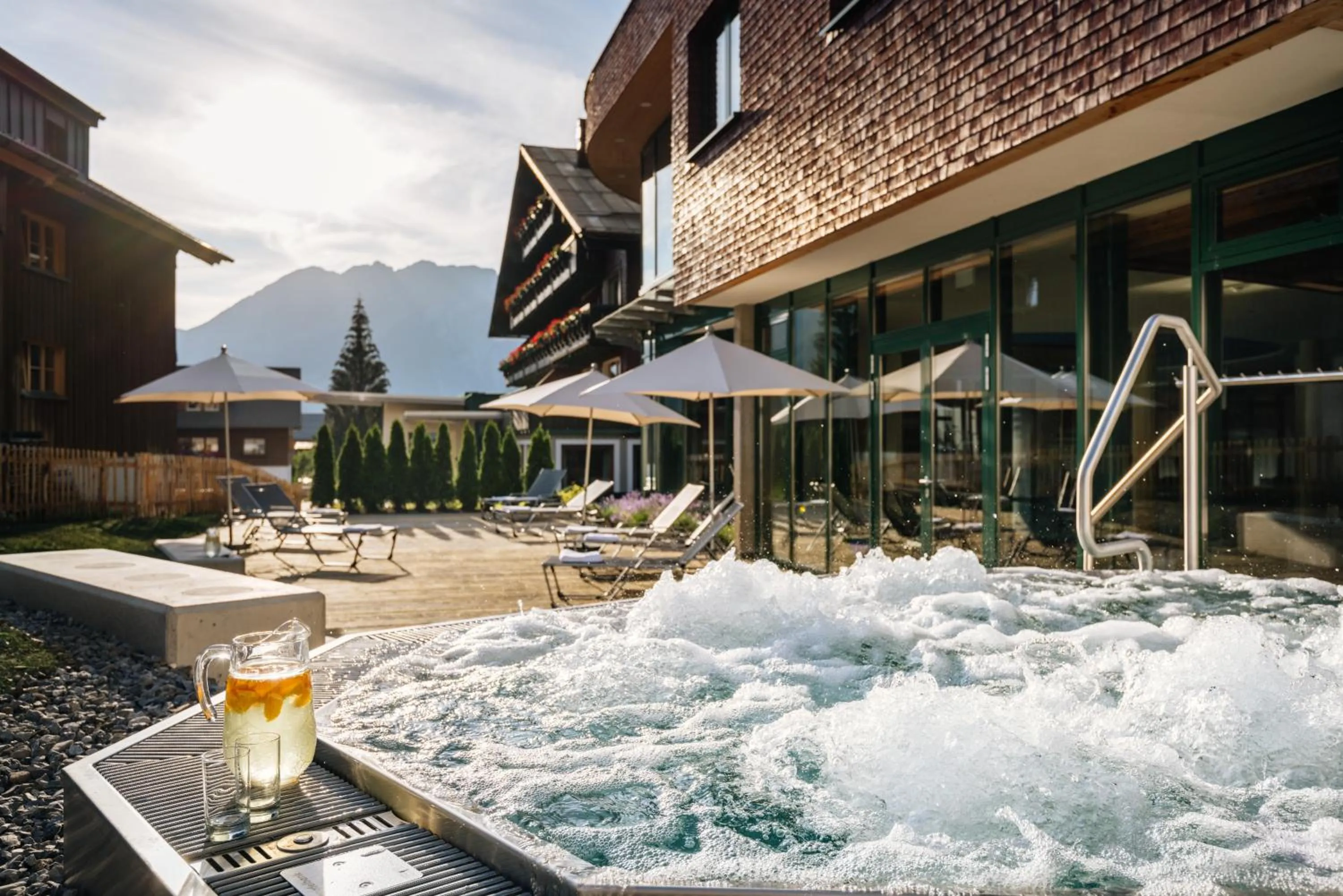 Swimming pool in Hirschen Wohlfühlhotel Bregenzerwald