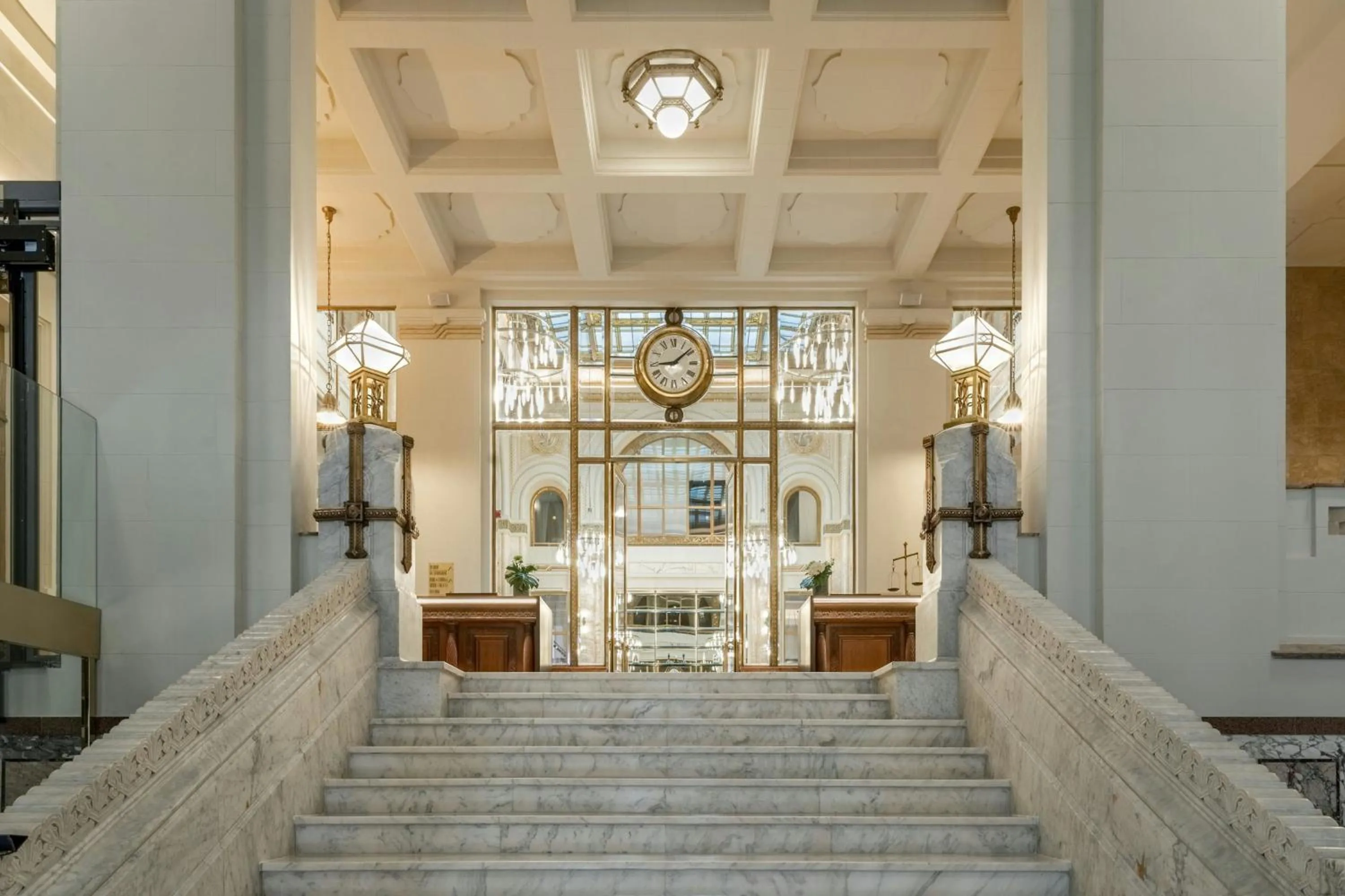 Lobby or reception in The Marmorosch Bucharest, Autograph Collection