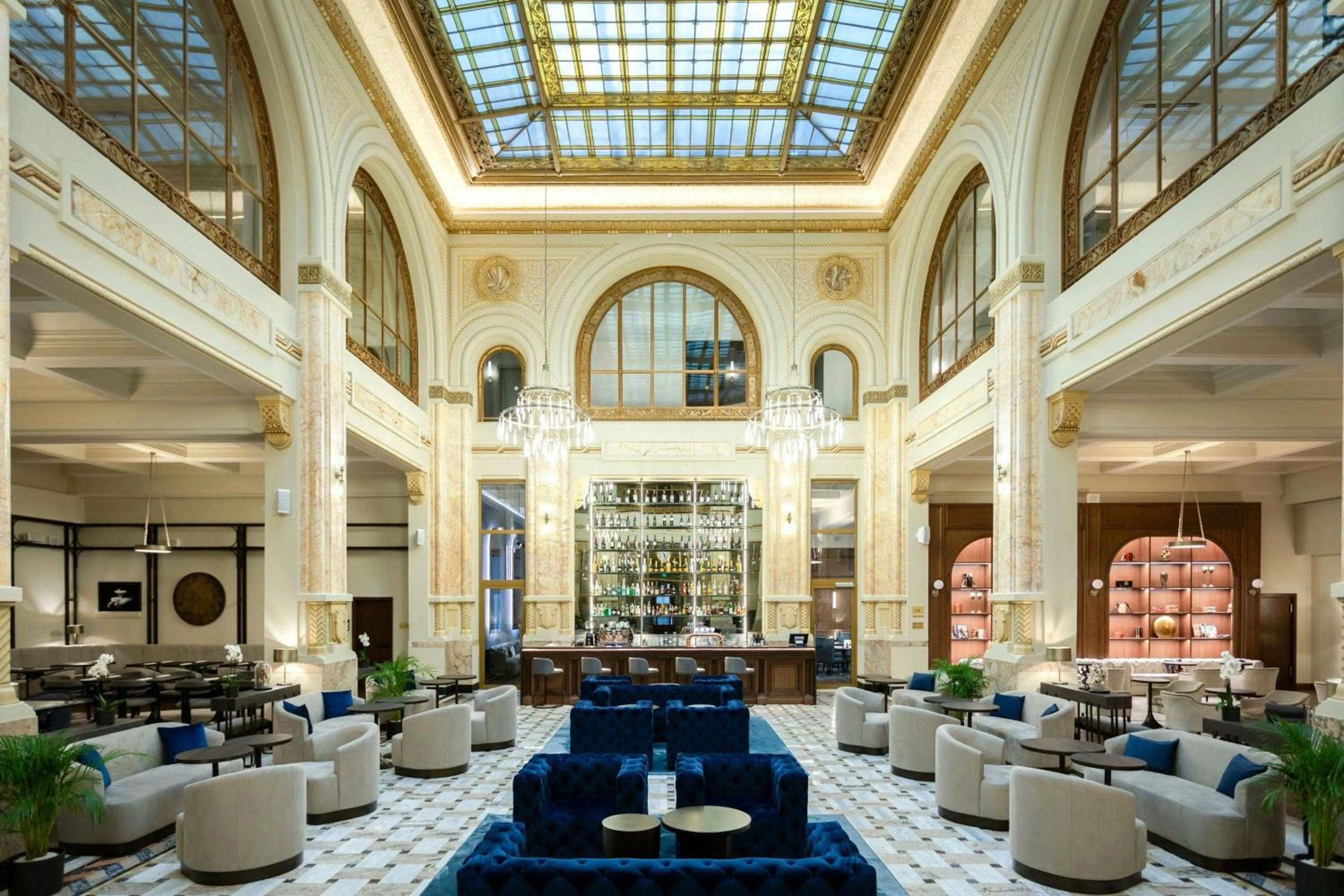 Lobby or reception in The Marmorosch Bucharest, Autograph Collection