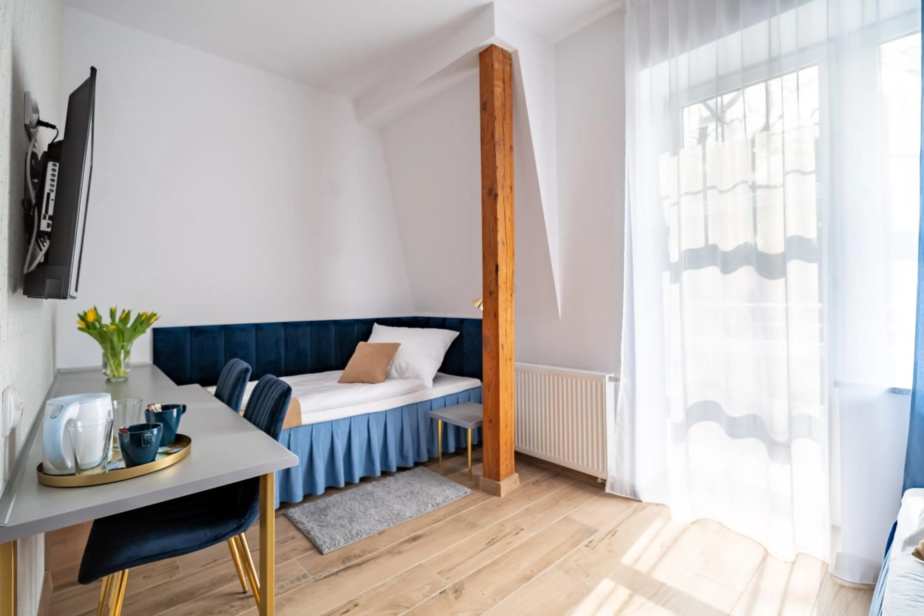 Bed in Helios Aparthotel