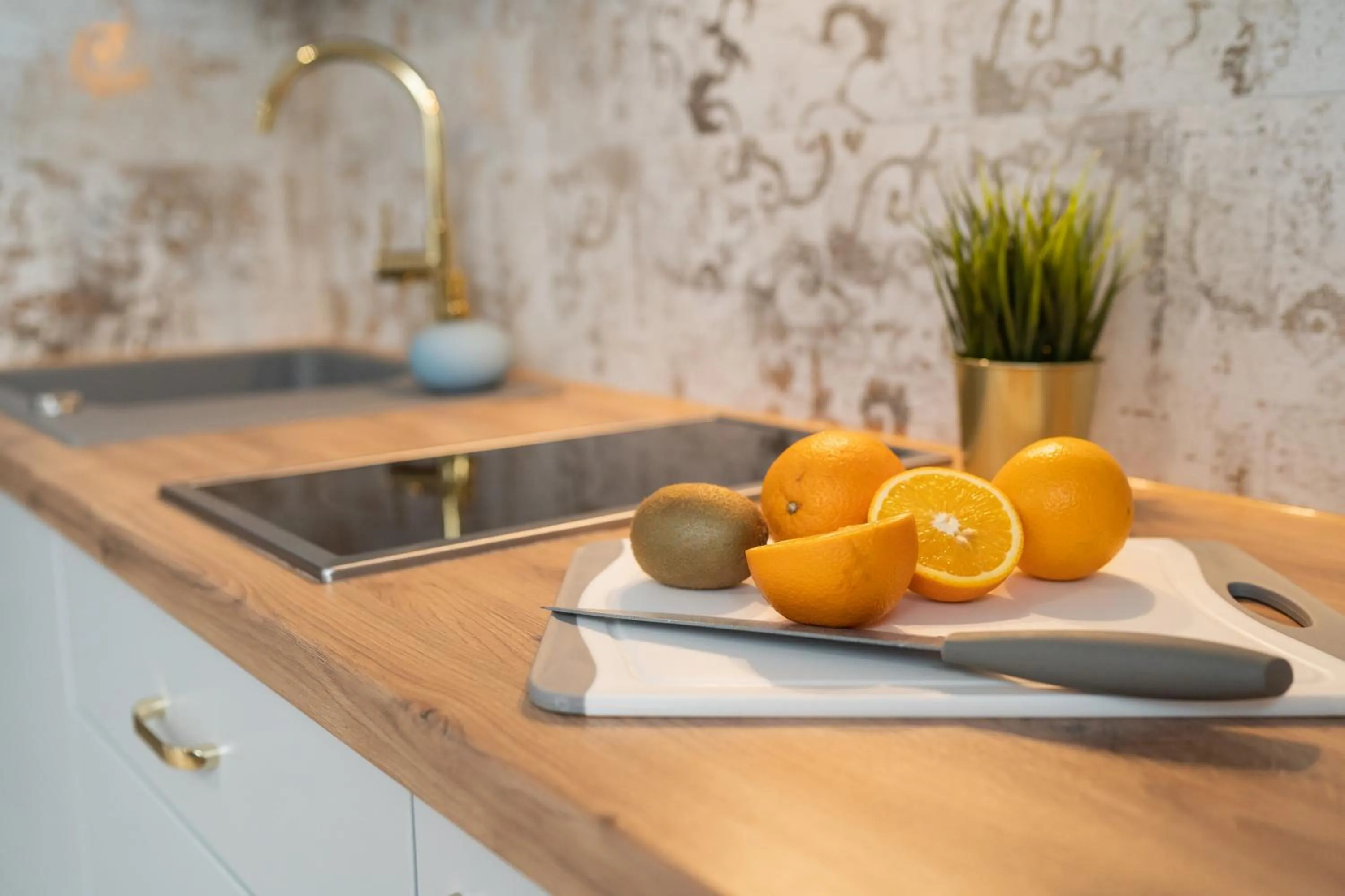 Kitchen or kitchenette in Helios Aparthotel