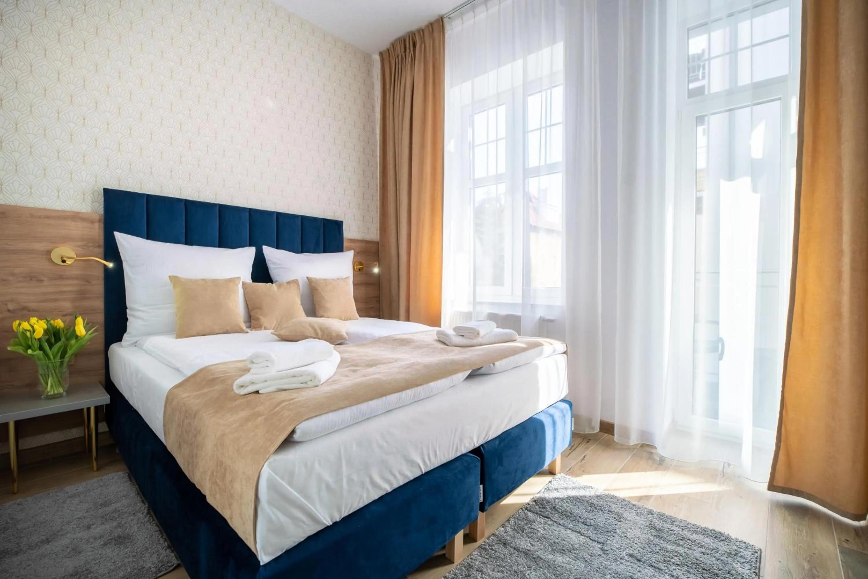 Bed in Helios Aparthotel