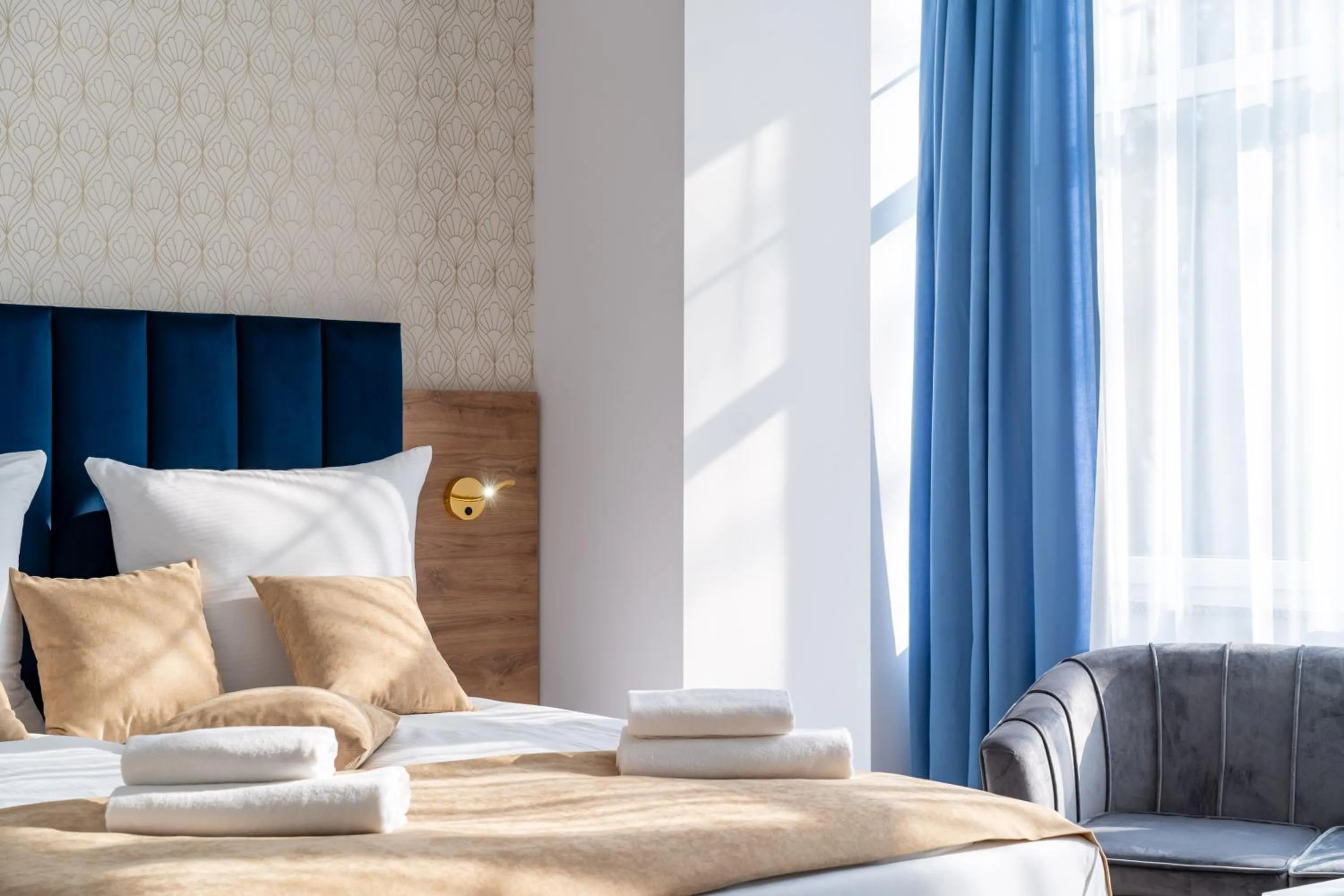 Bed in Helios Aparthotel