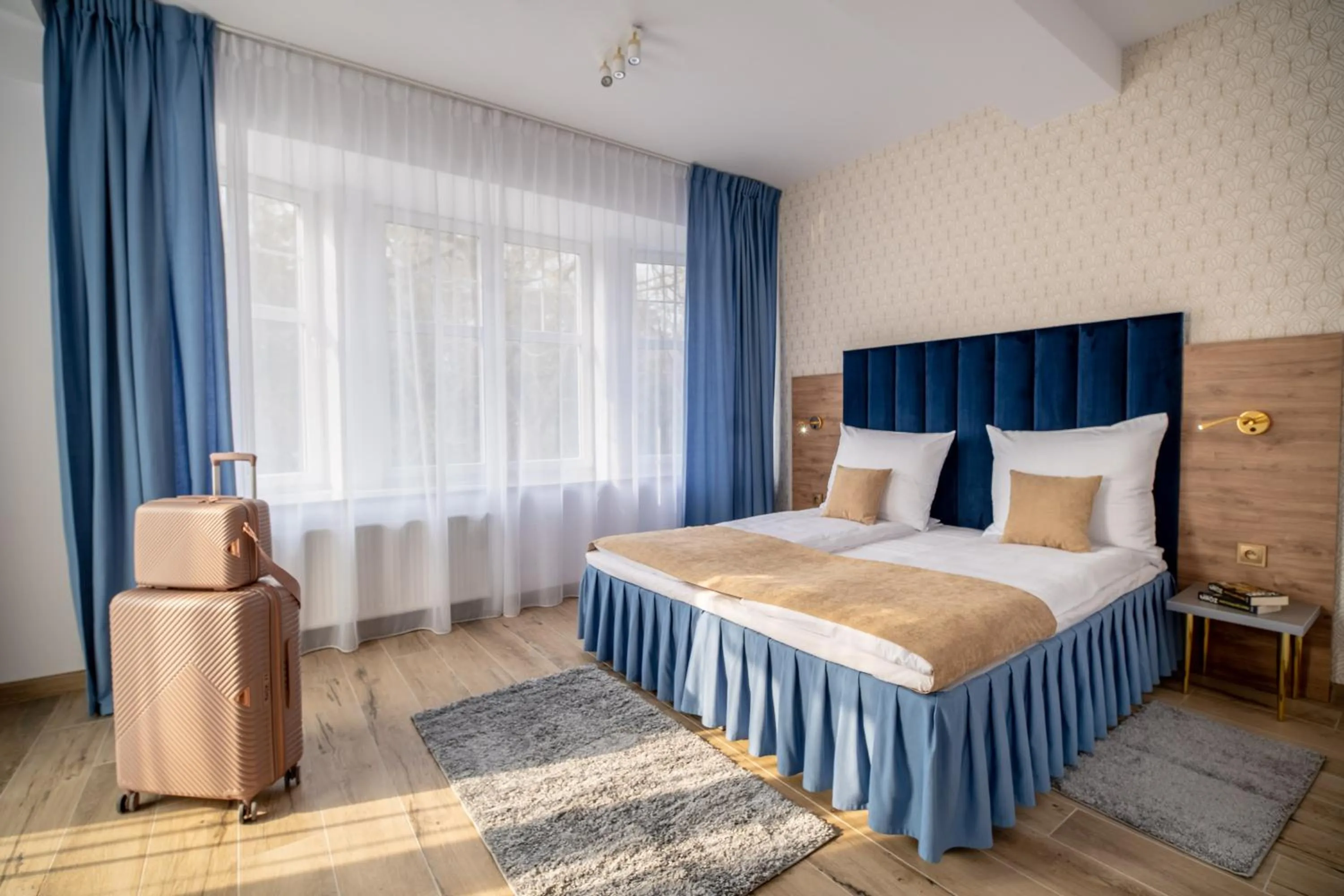 Bed in Helios Aparthotel