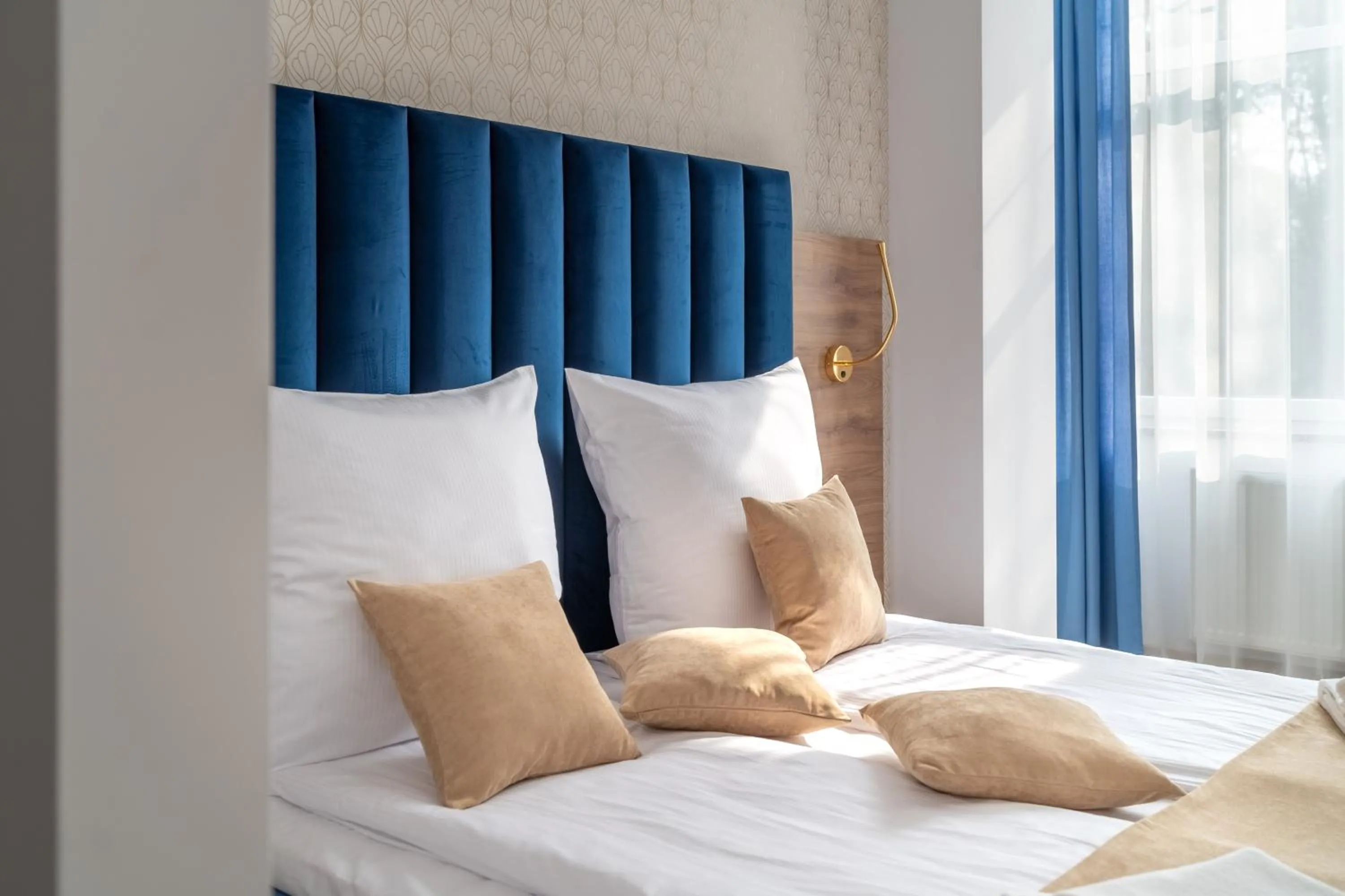 Bed in Helios Aparthotel