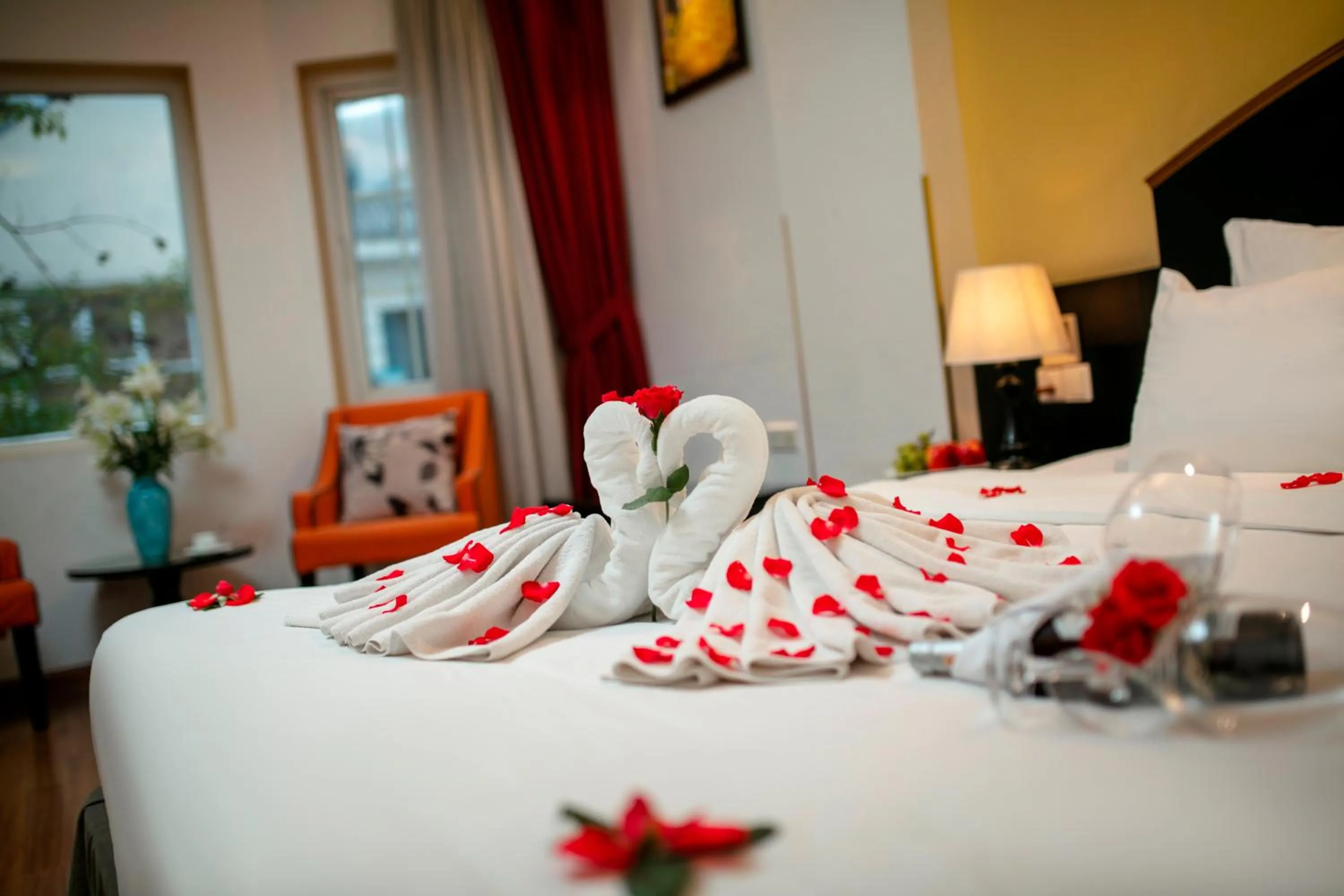 Bed in Hanoi Harmonia Hotel & Spa