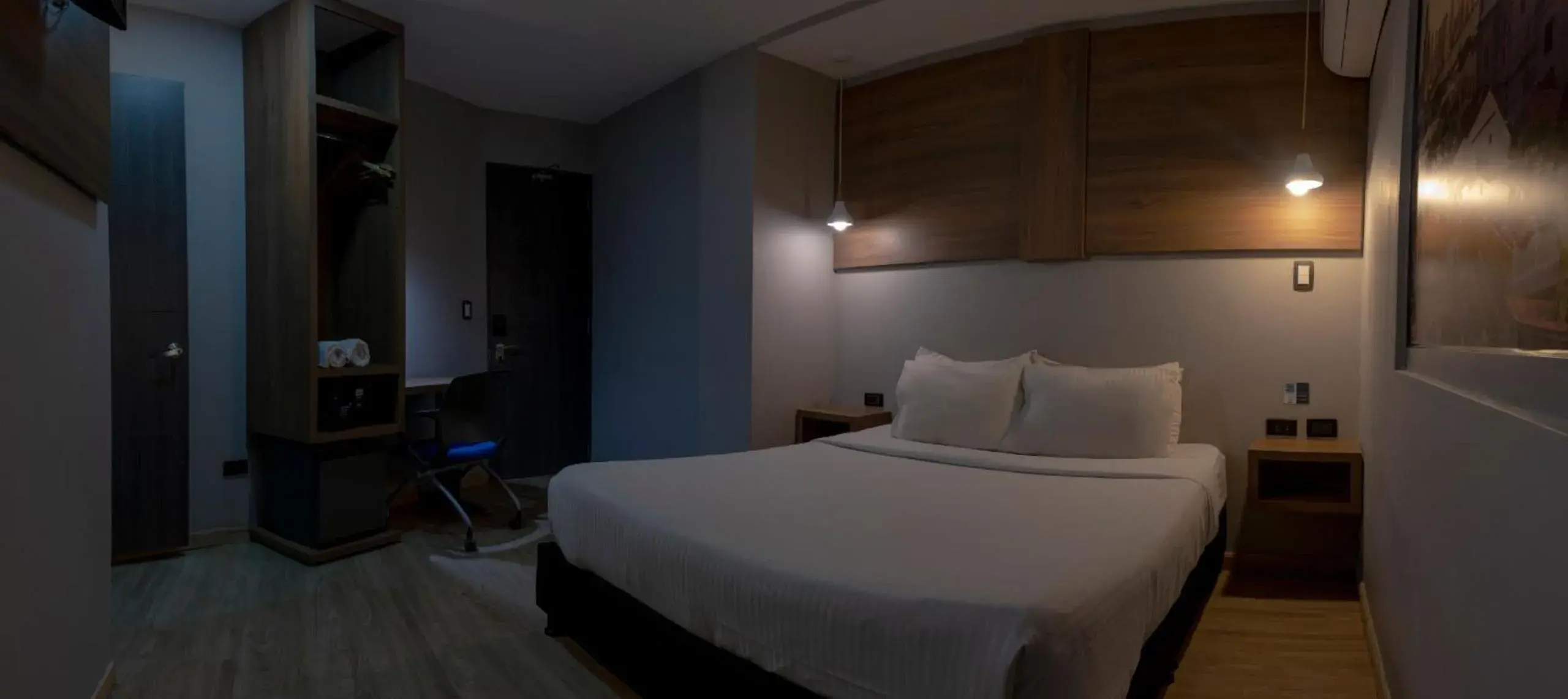 Bed in Hotel Blue Concept Bed in Hotel Blue Concept