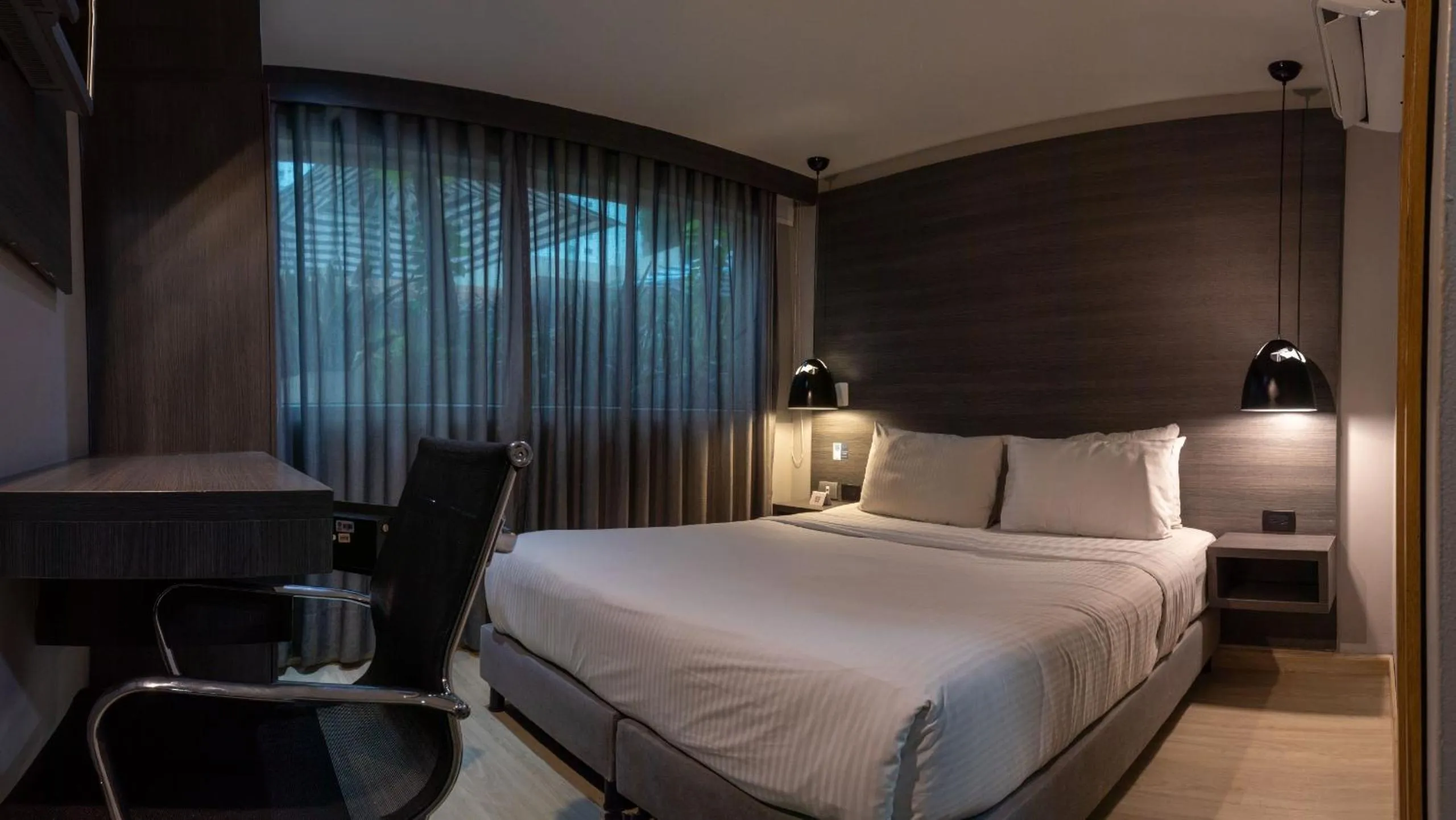 Bed in Hotel Blue Concept