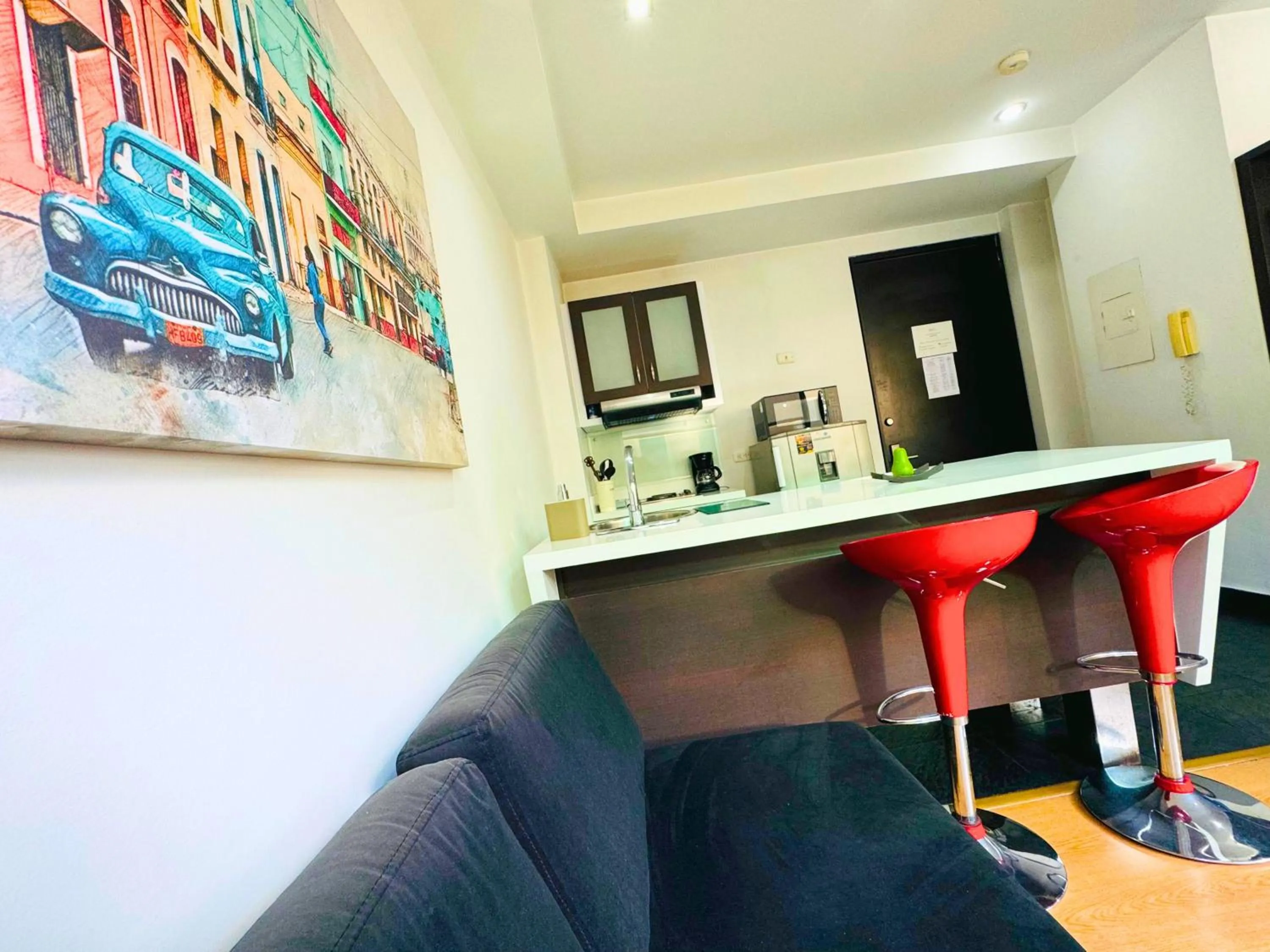 Living room in Aparta Suite Continental Bogotá