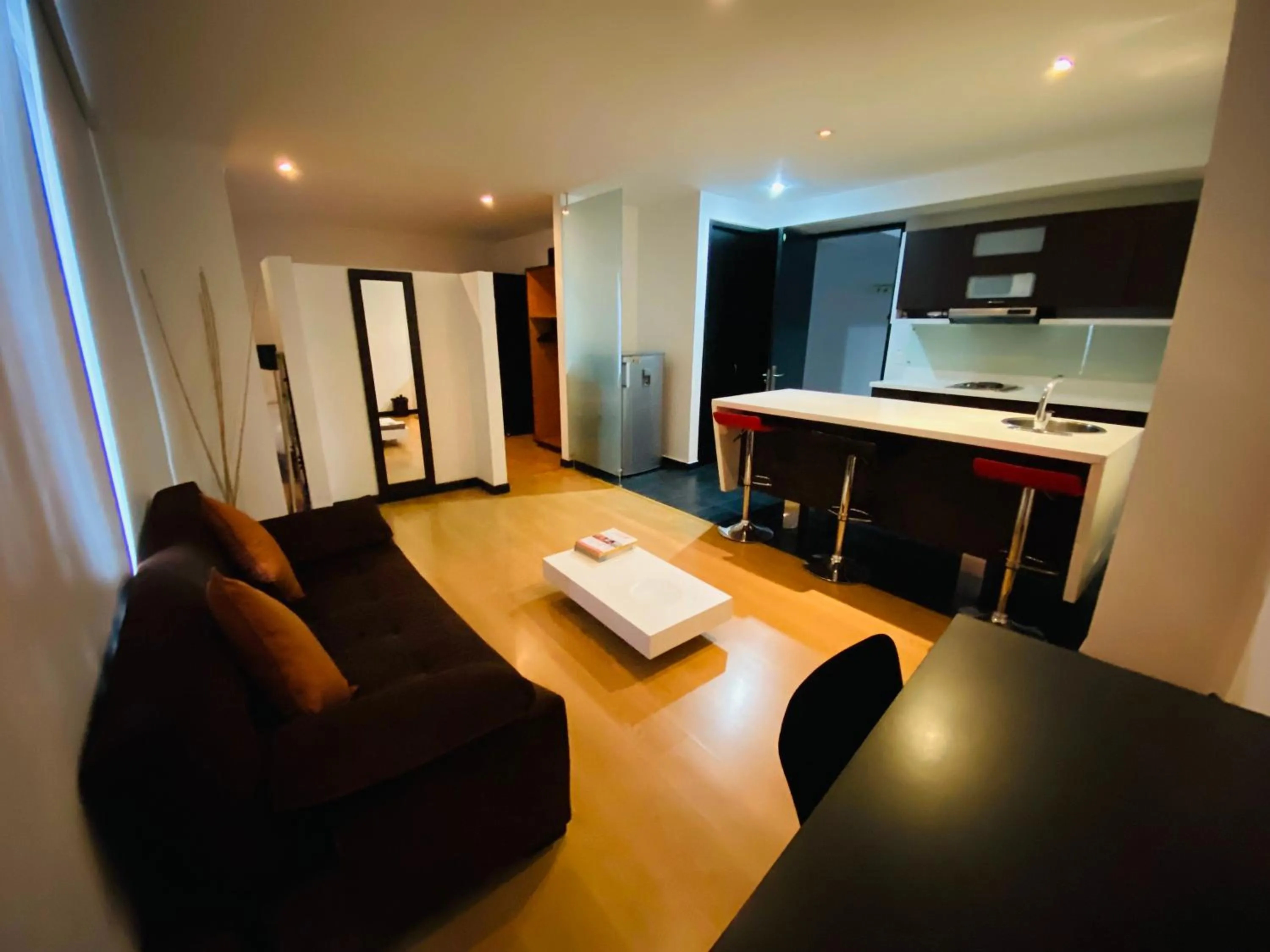 Kitchen or kitchenette in Aparta Suite Continental Bogotá