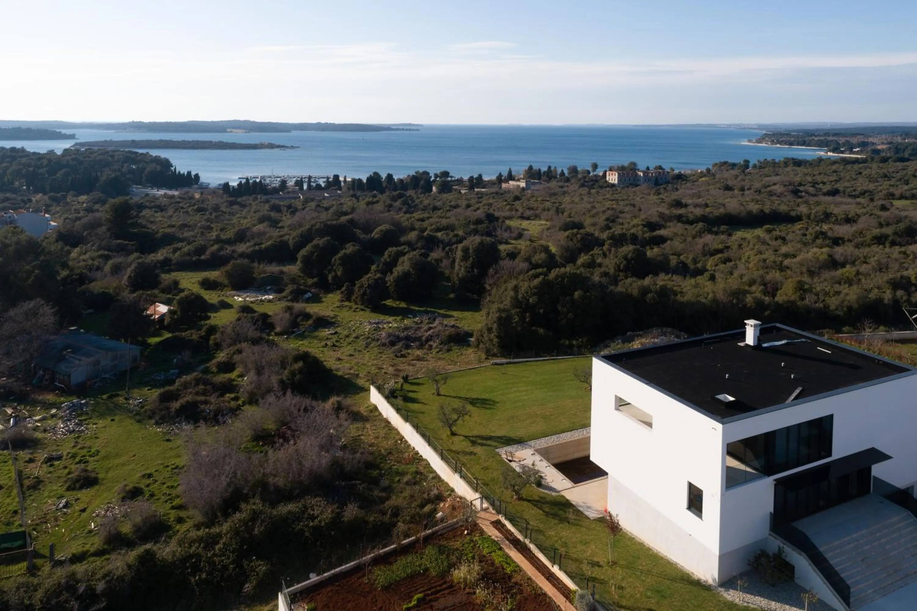 Bird's eye view in Luxury Villa Aruna