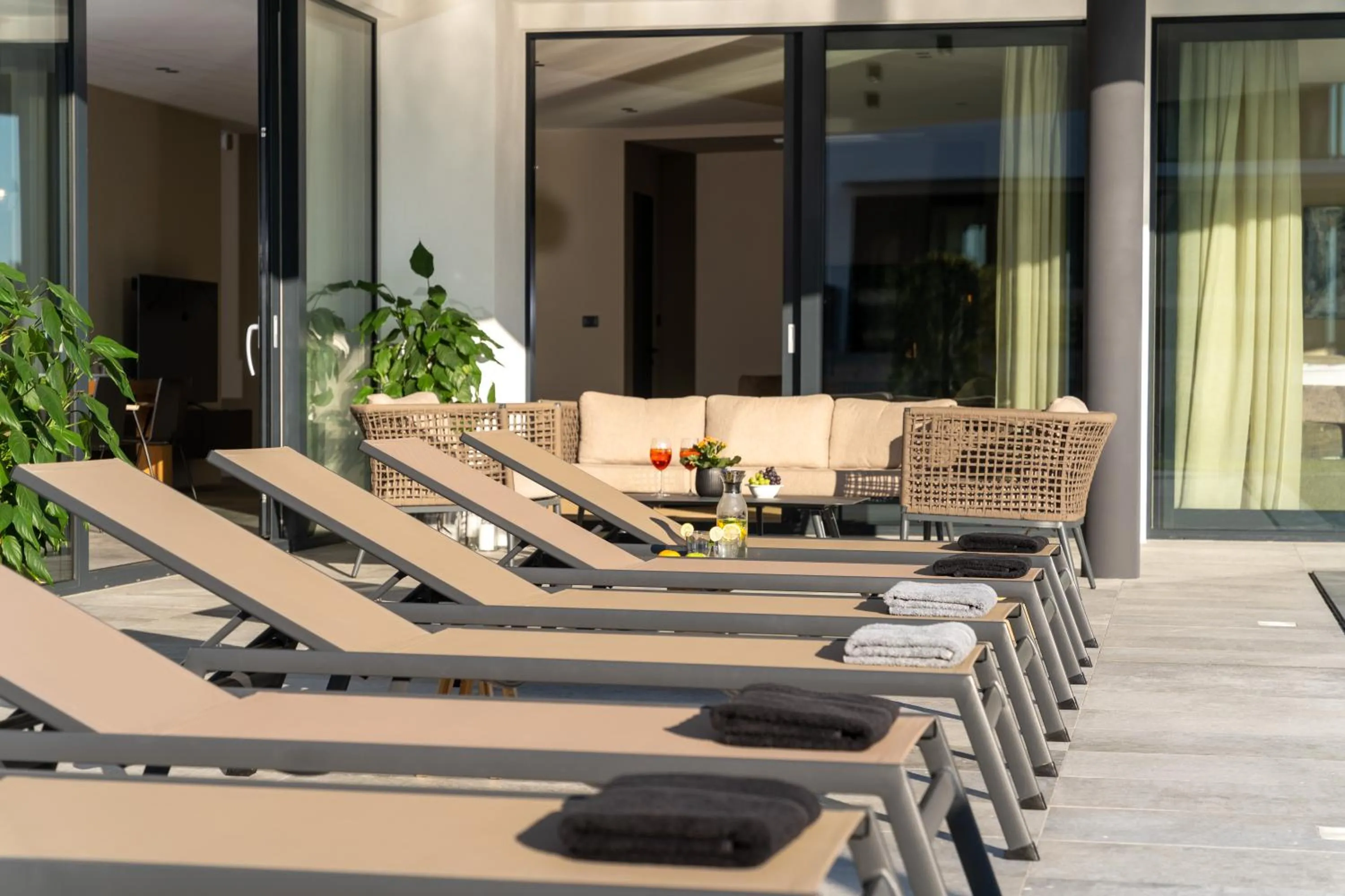 Patio in Luxury Villa Aruna
