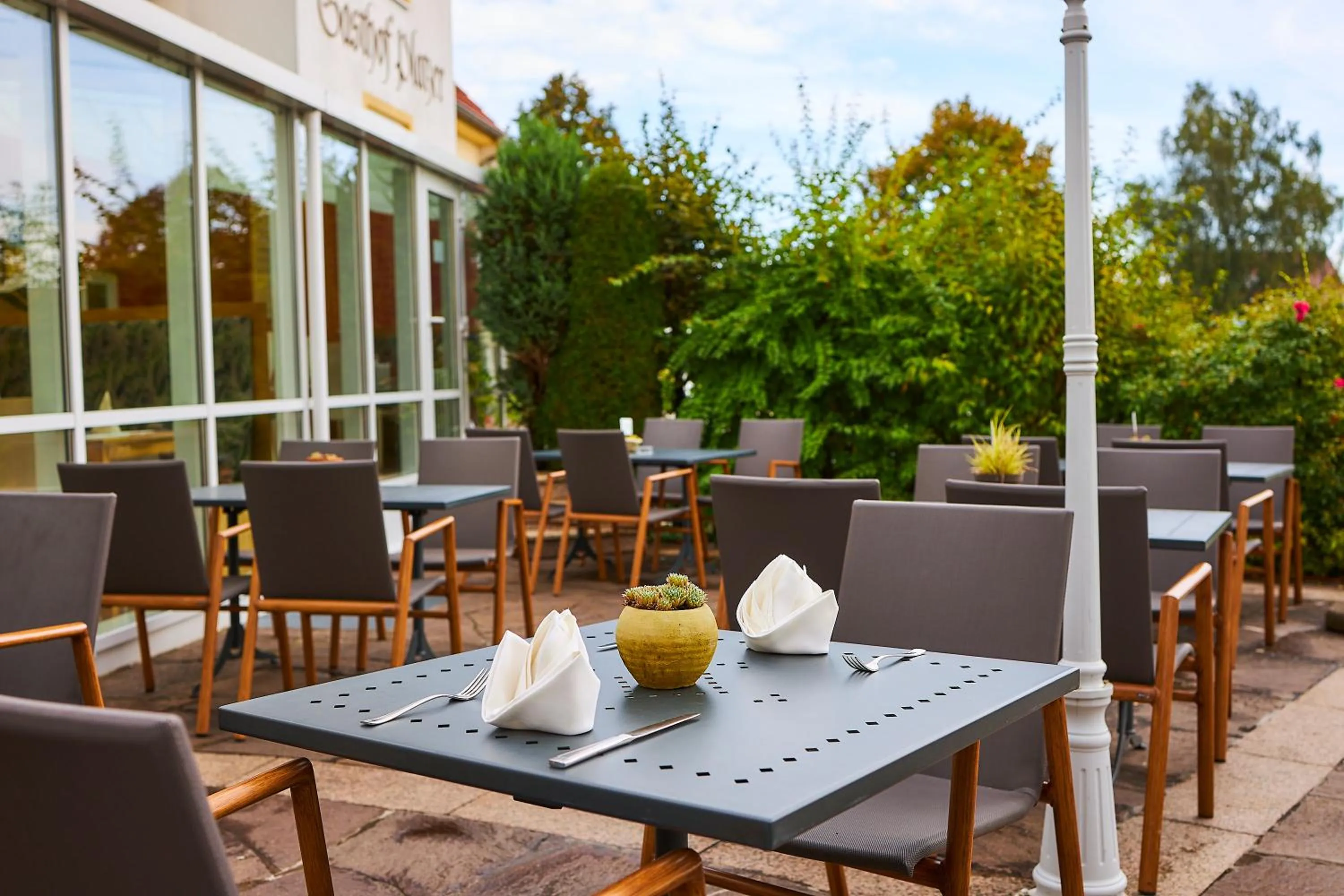 Balcony/Terrace in Flair Hotel Zum Schwarzen Reiter
