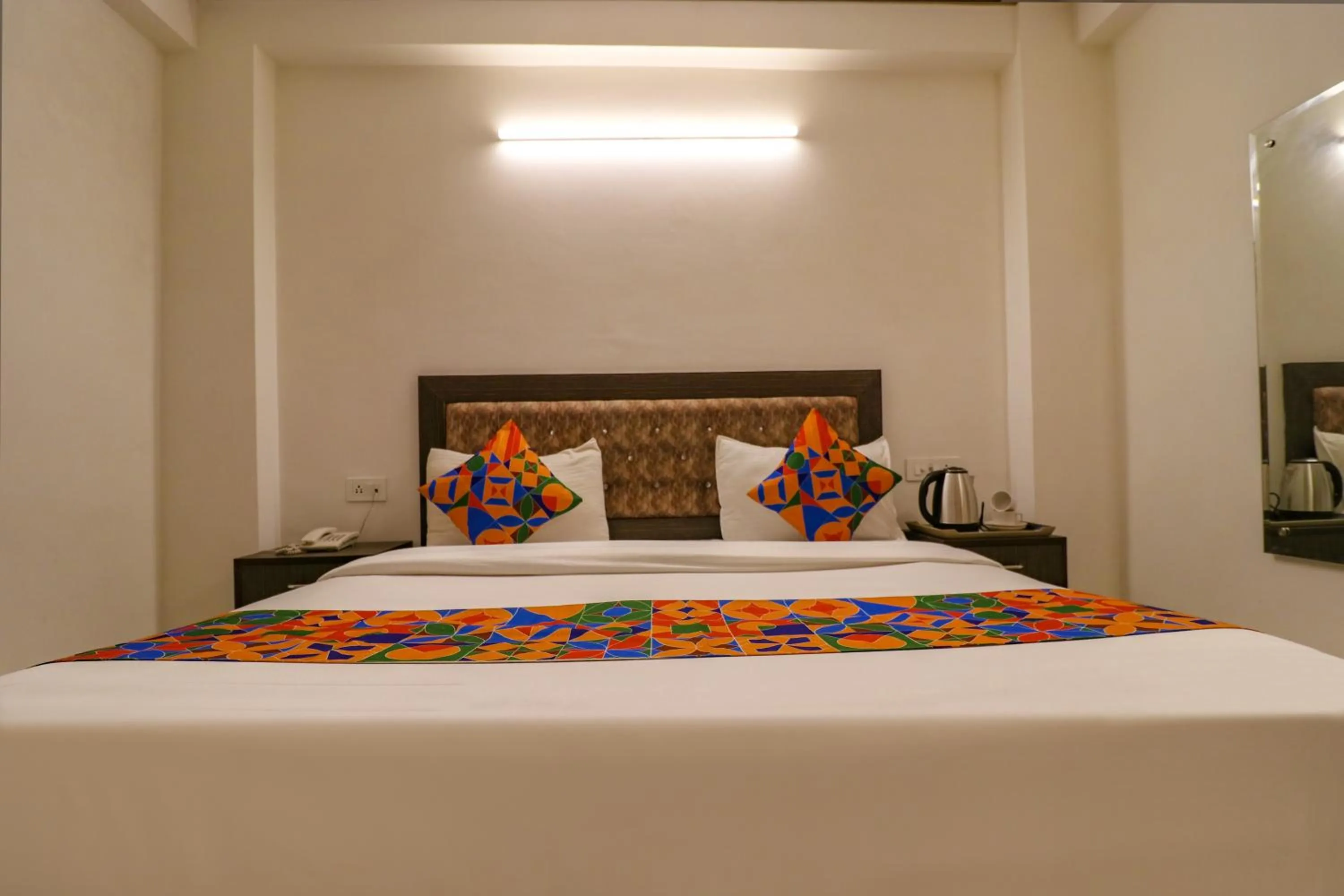 Bed in FabHotel Dolphin International - Nr IGI Airport New Delhi