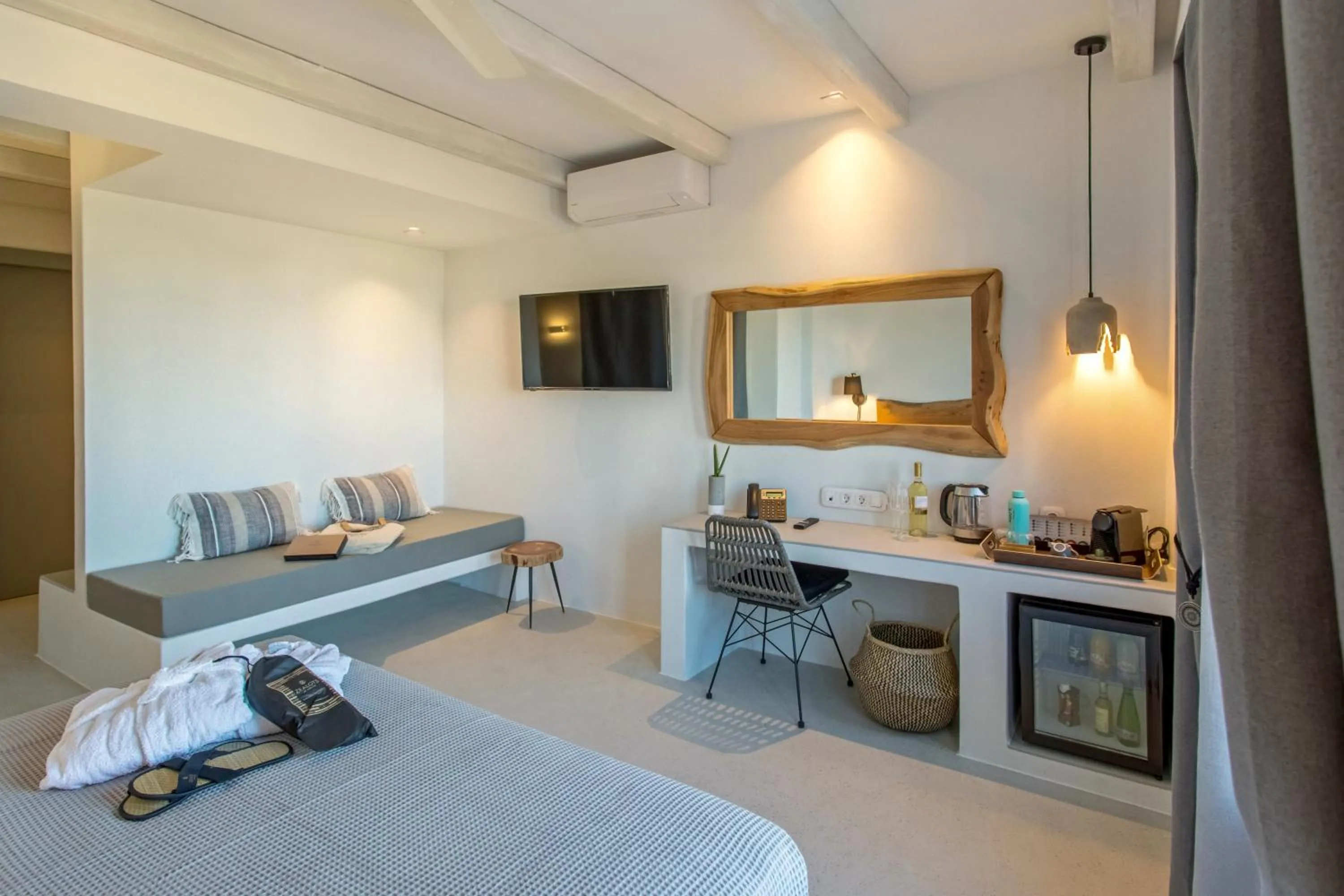 Bed in Paros Cape Suites