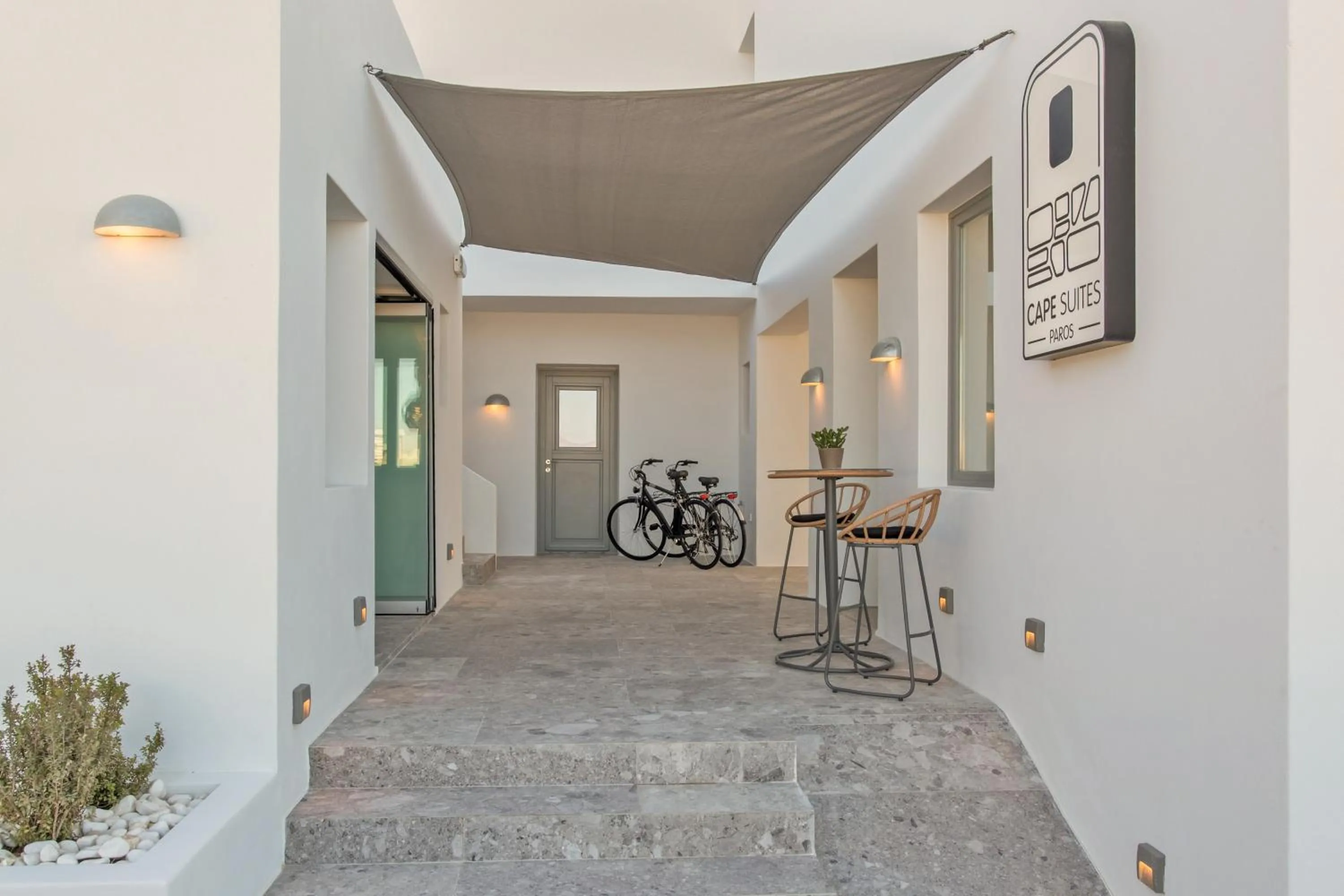 Facade/entrance in Paros Cape Suites