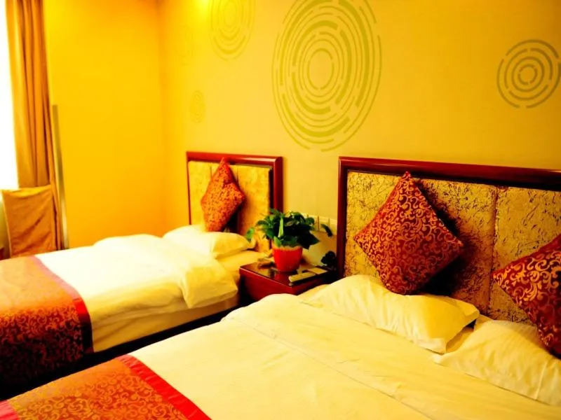 Bed in GreenTree Inn Jining Wenshang Baoxiang Temple Express Hotel