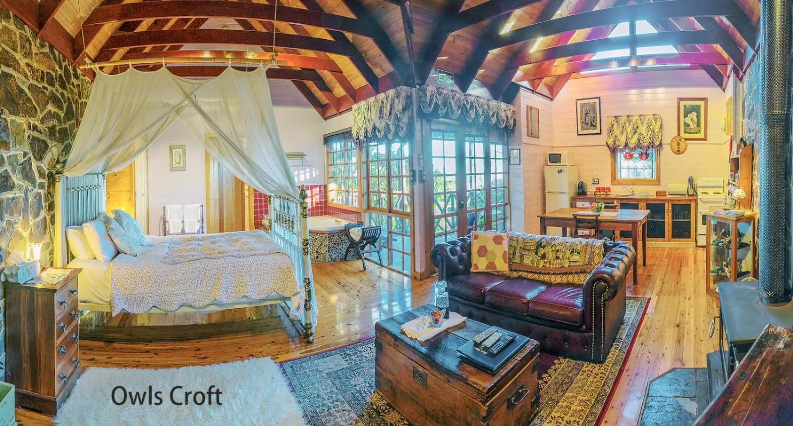 Bed in Observatory Cottages