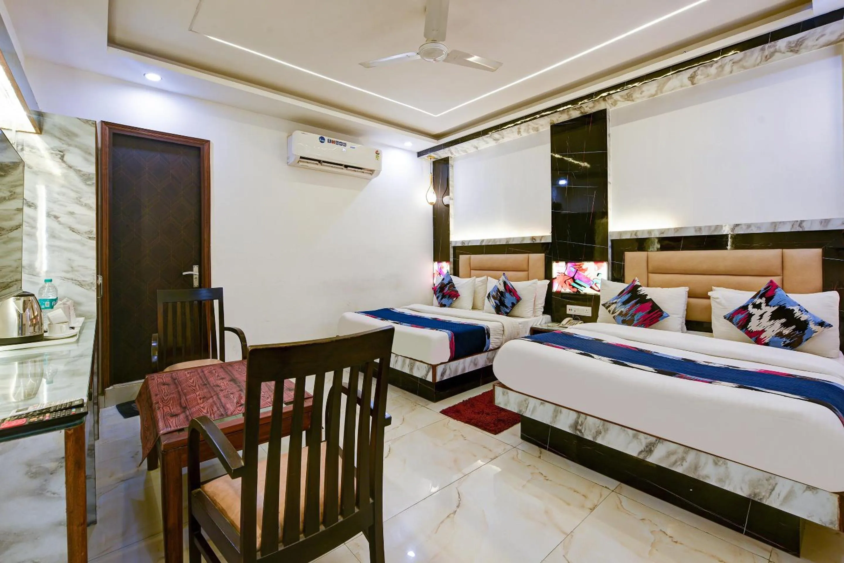 Bedroom, Bed in Hotel Shri Vinayak in City Centre at New Delhi Railway Station-By RCG Hotels