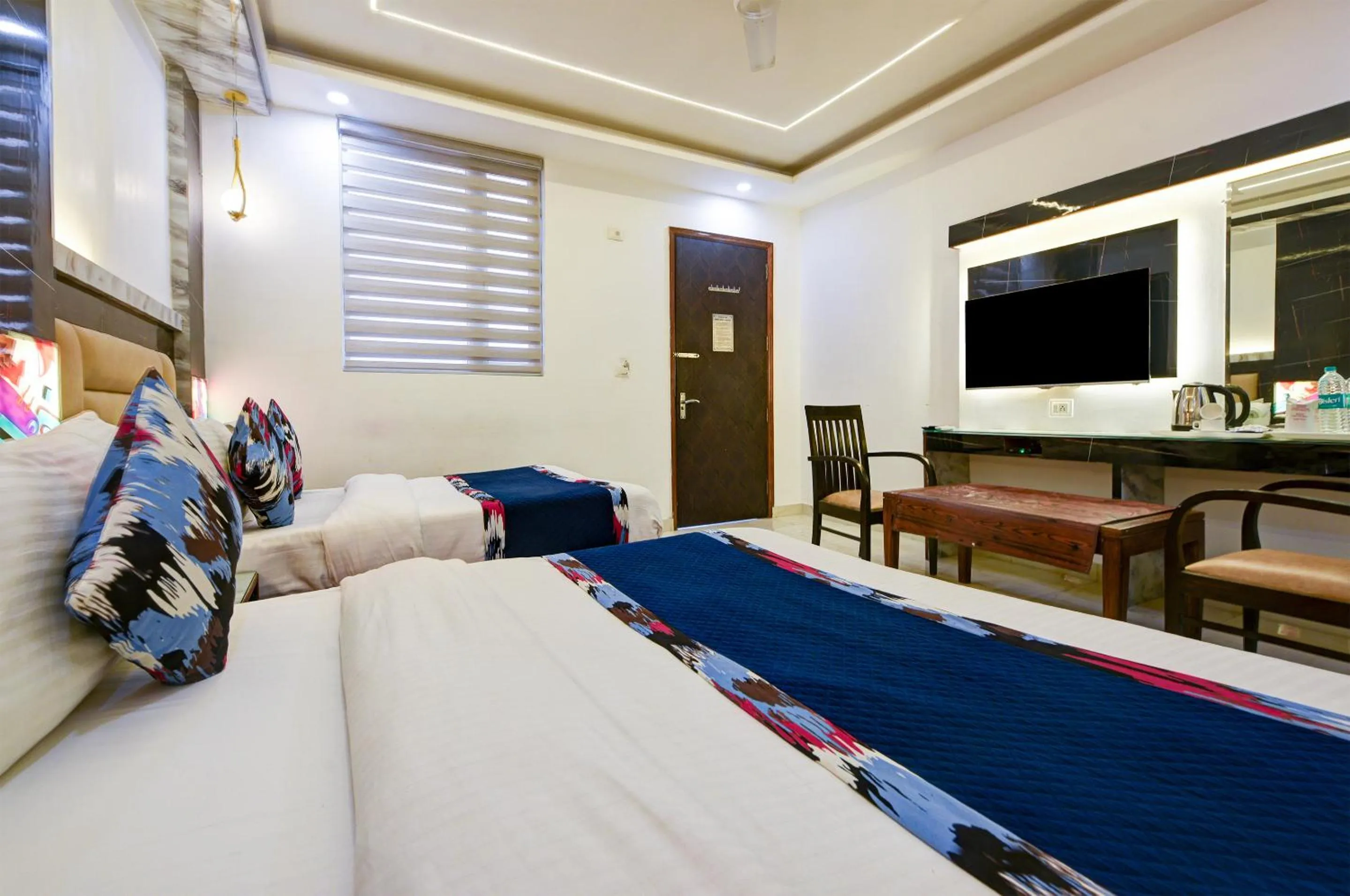 Bedroom, Bed in Hotel Shri Vinayak in City Centre at New Delhi Railway Station-By RCG Hotels