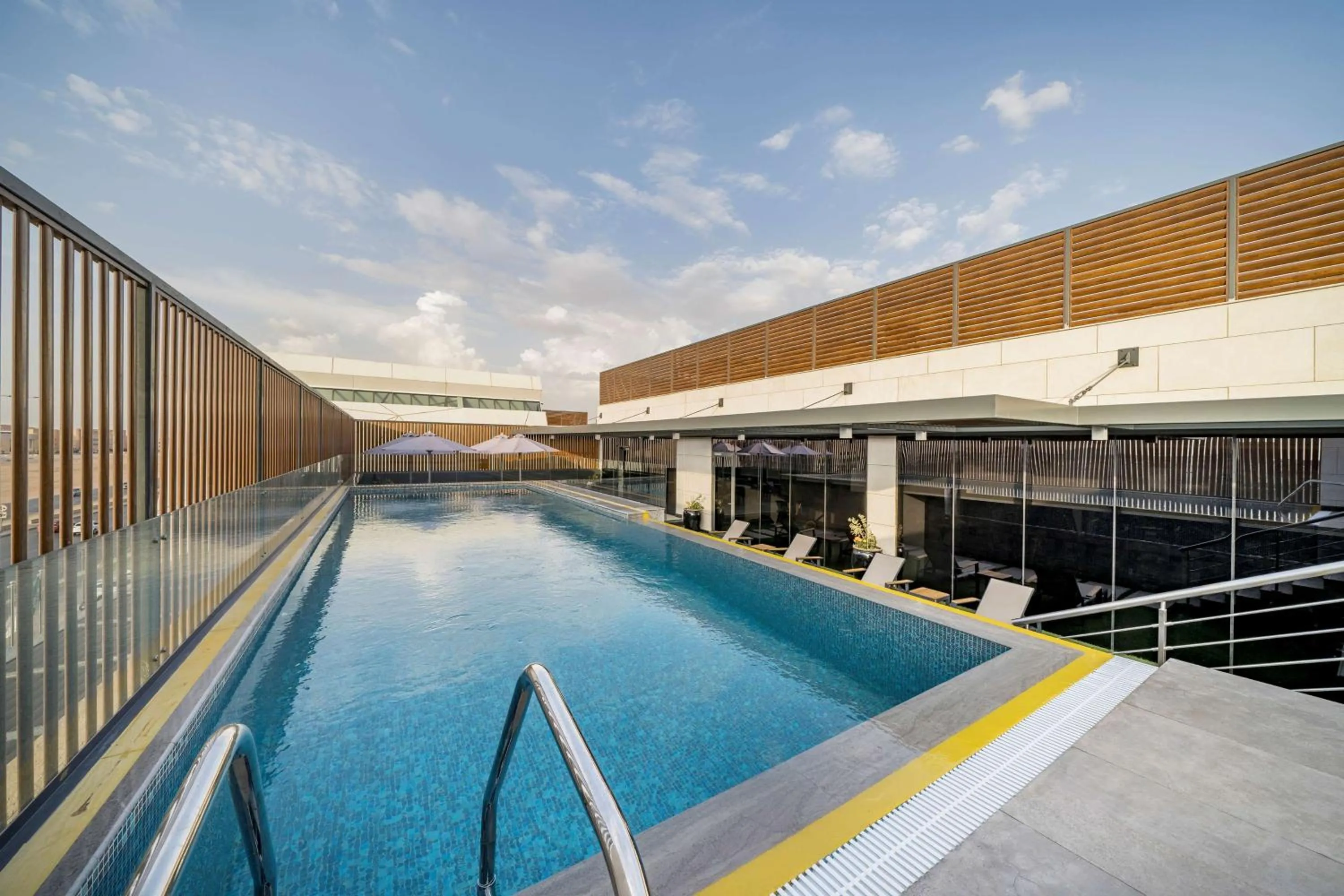 Pool view in Radisson Blu Hotel Riyadh Qurtuba