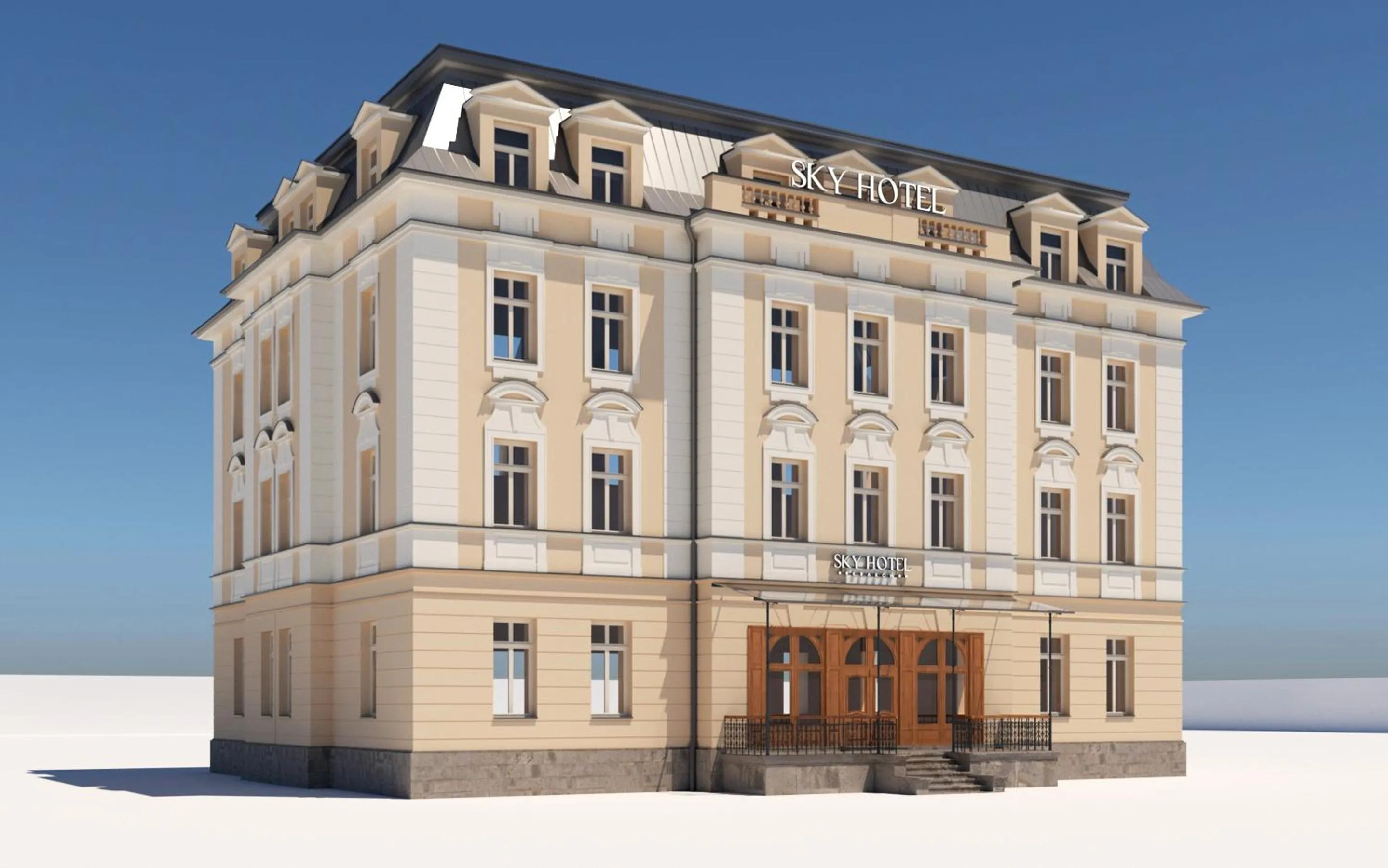 Property building in Sky Hotel Kraków