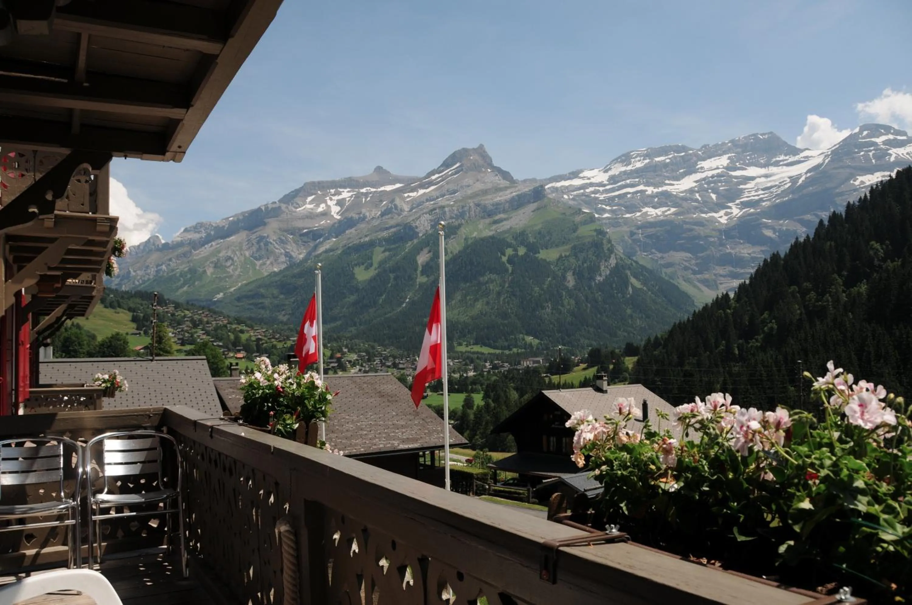 Mountain view in Historic Hotel du Pillon