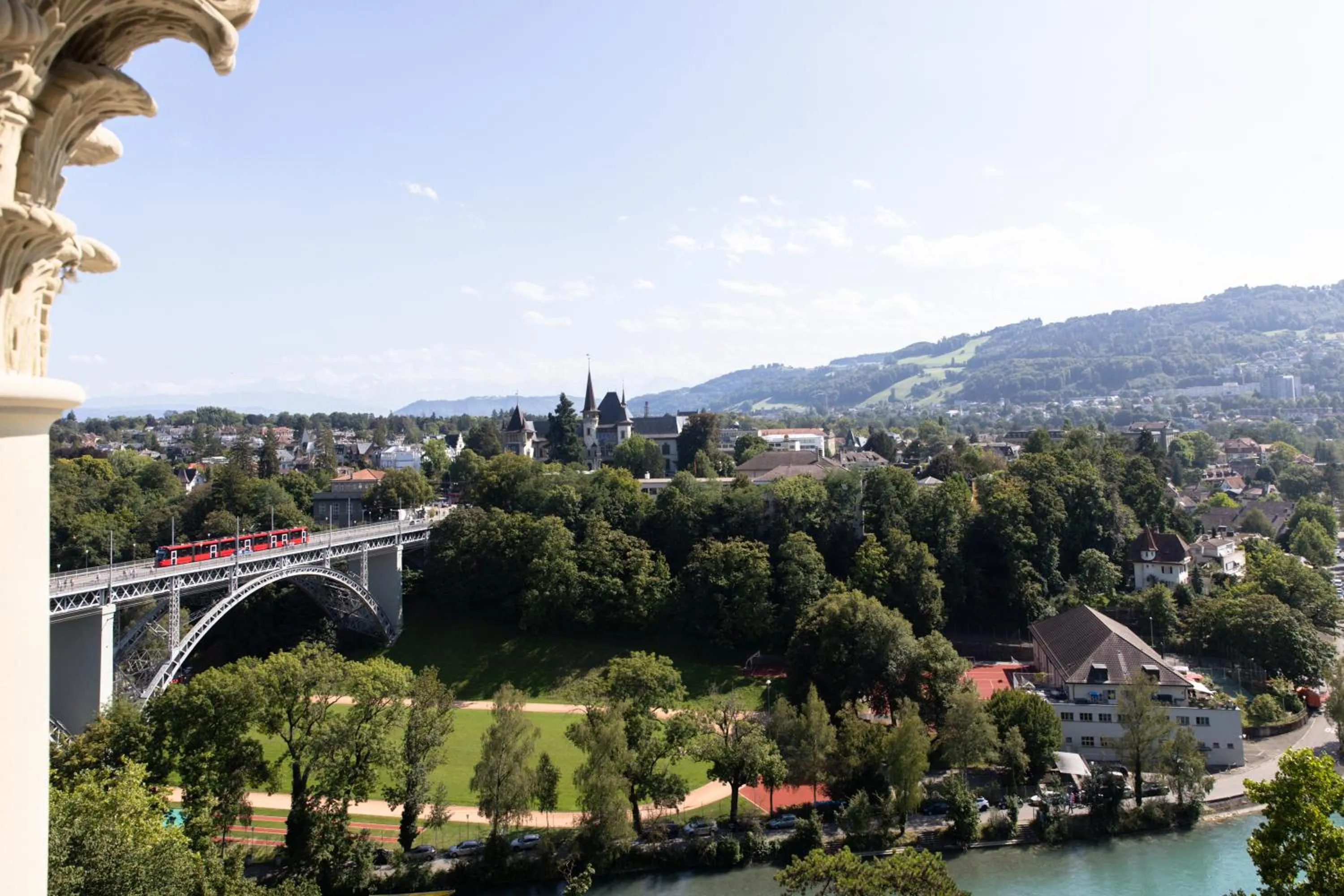 Lake view in Hotel Bellevue Palace Bern