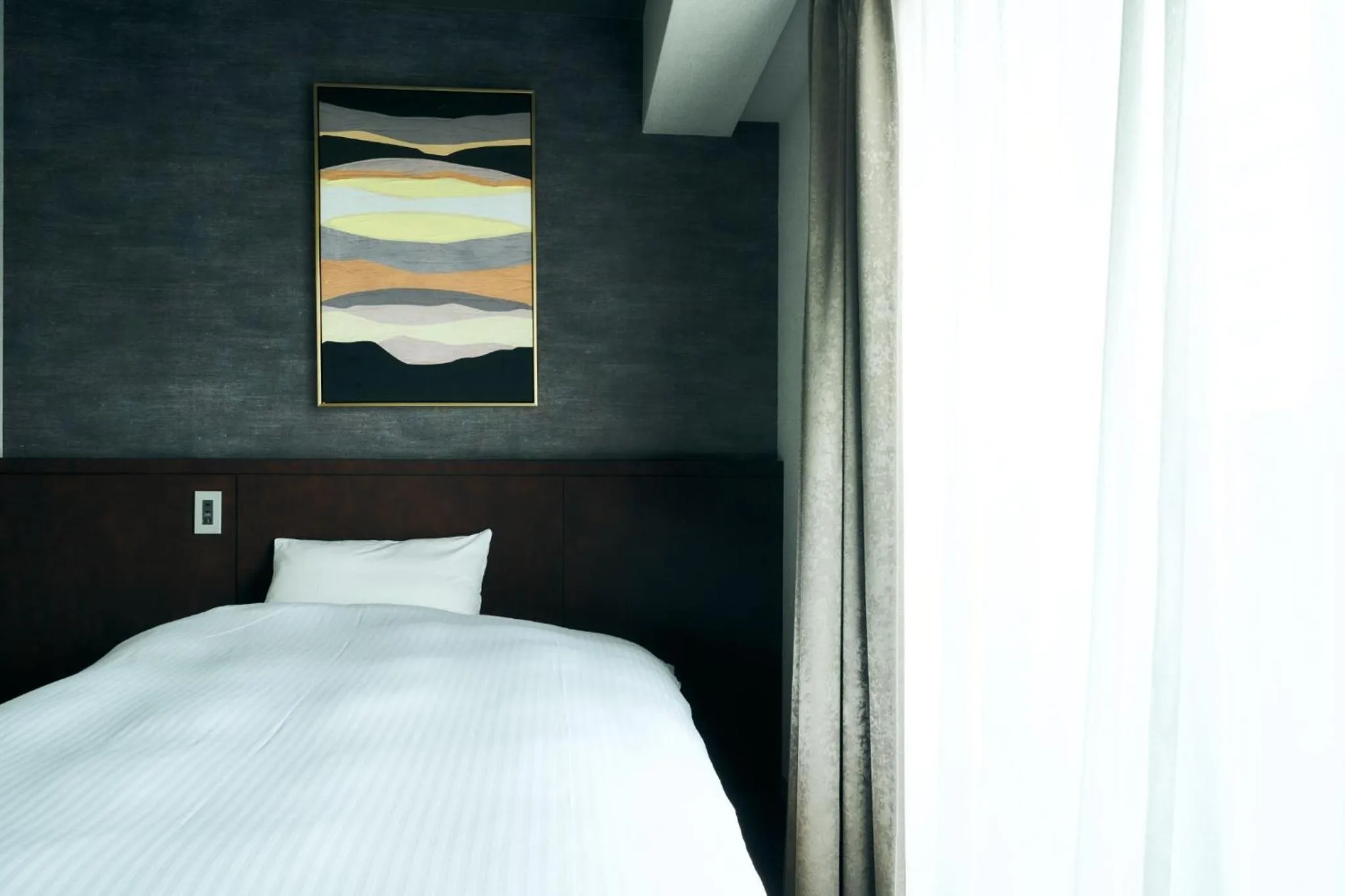 Bed in Rakuten STAY Kyoto Station Double Room Accessible Room