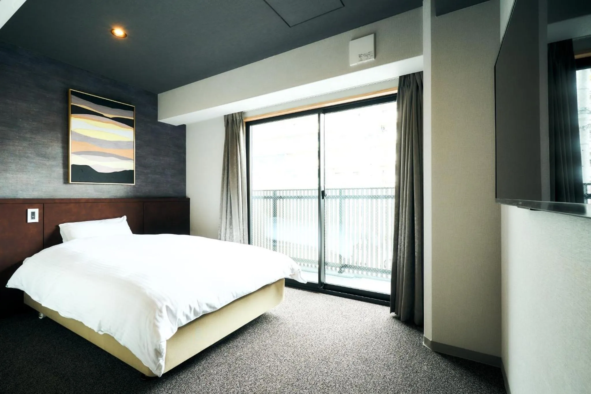 Bed in Rakuten STAY Kyoto Station Double Room Accessible Room