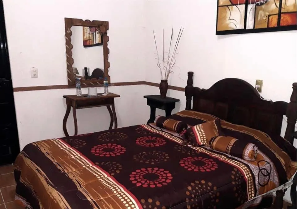Bed in Posada Acaxiloco