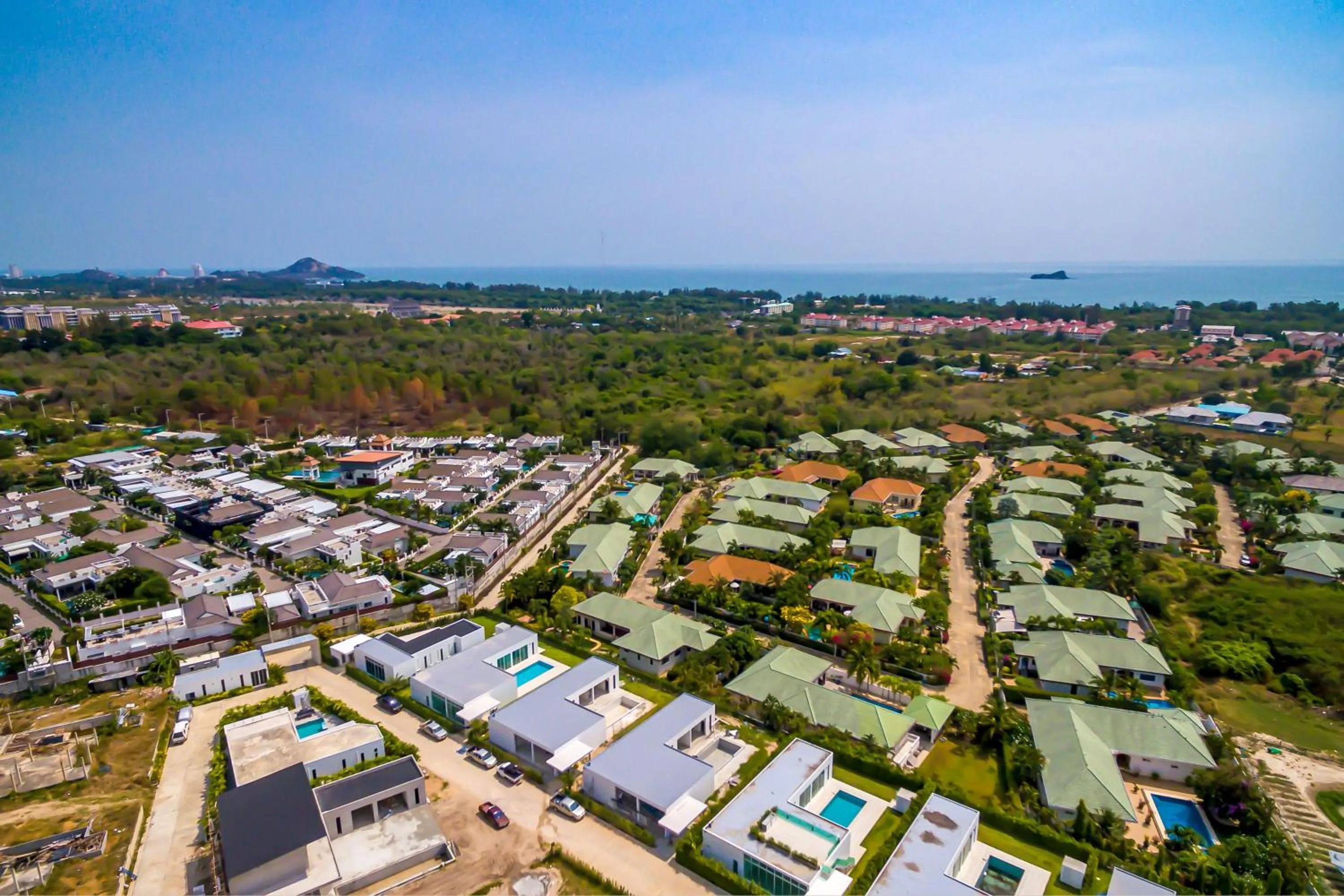 Bird's eye view in Modern 3 Bedroom Private Pool Villa KH-A1