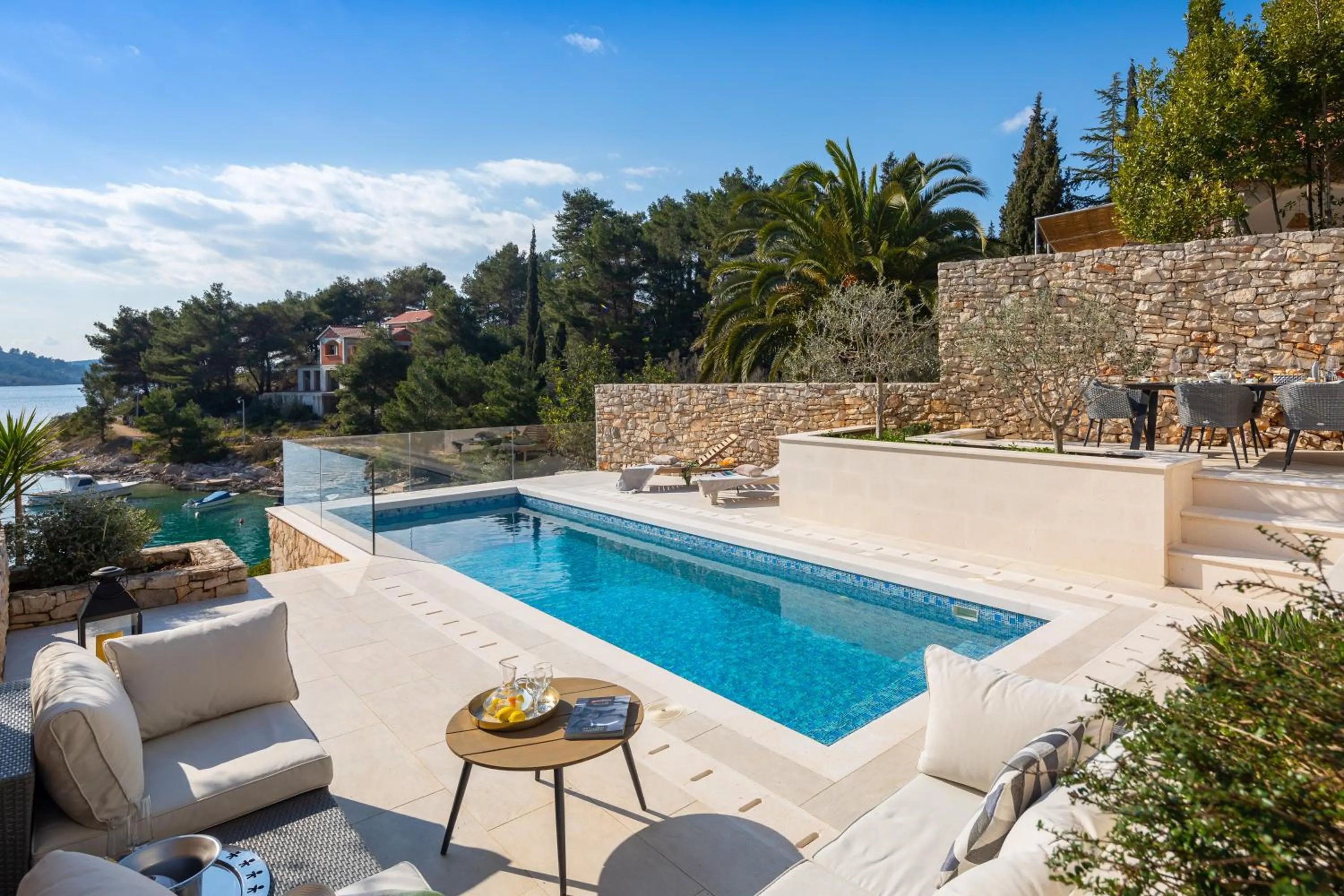 Pool view in Beachfront Villa Grain of Salt with Pool