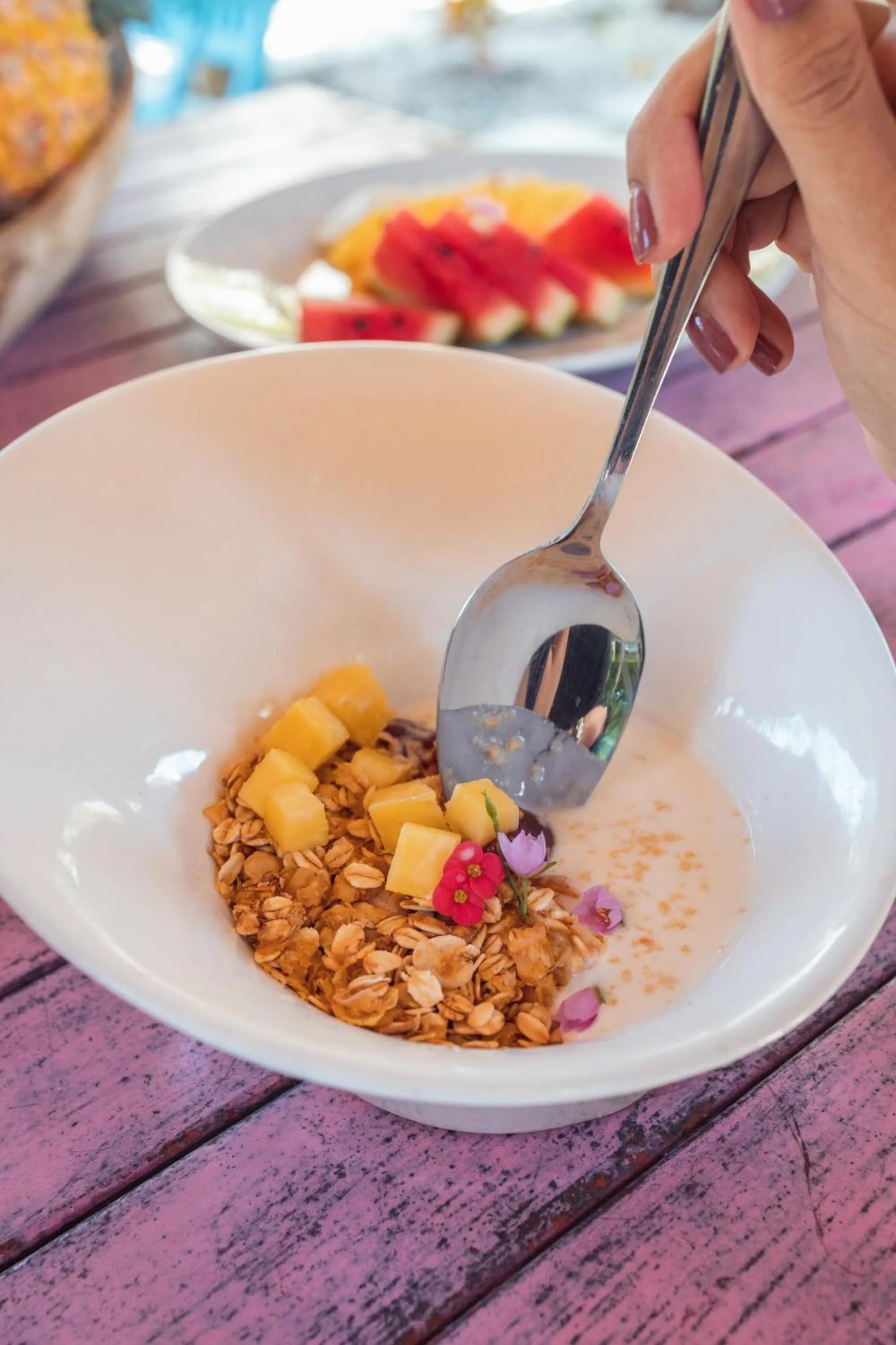 Breakfast in Santuario Beach Hostel