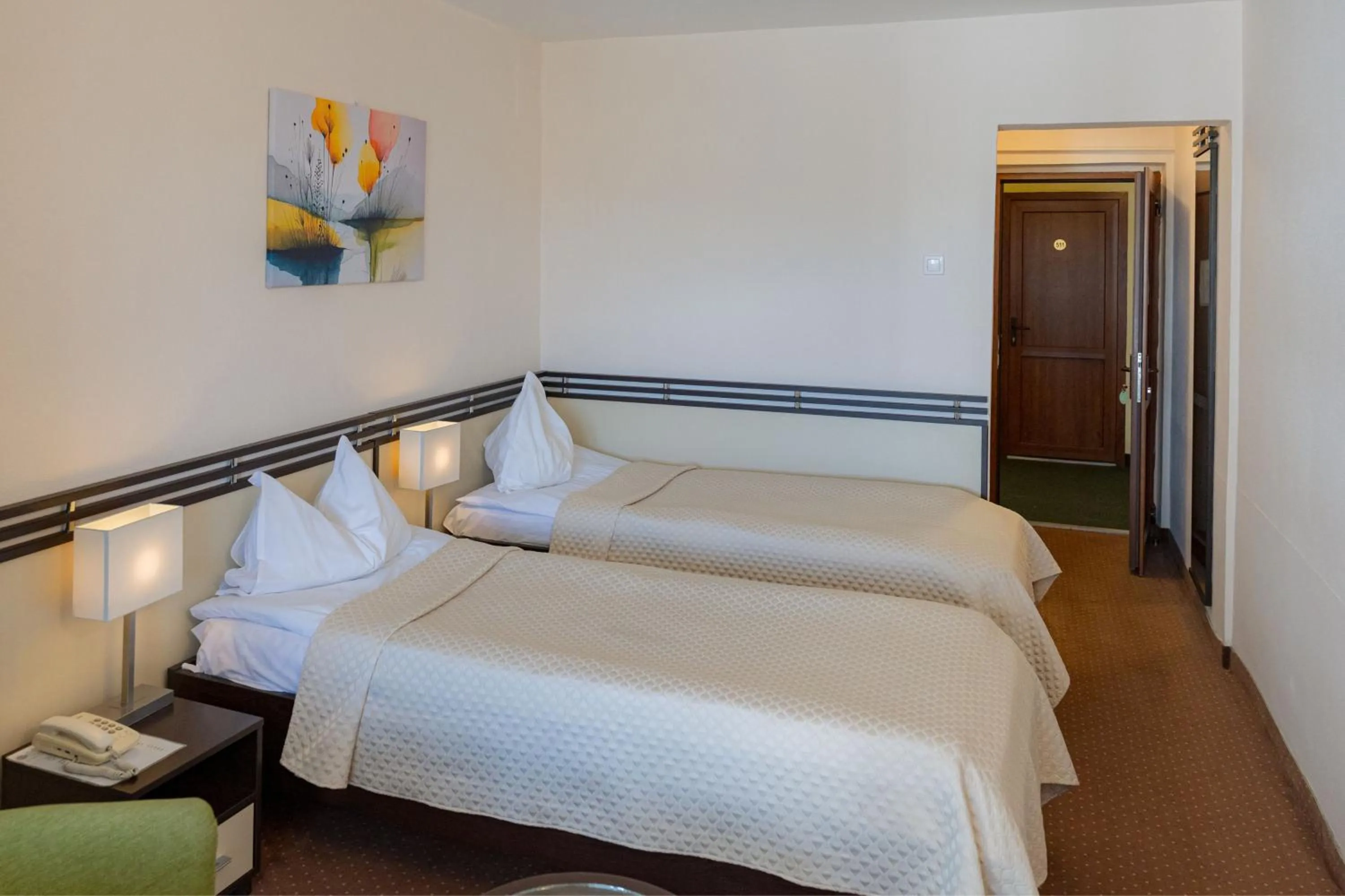 Bed in Hotel Poienița