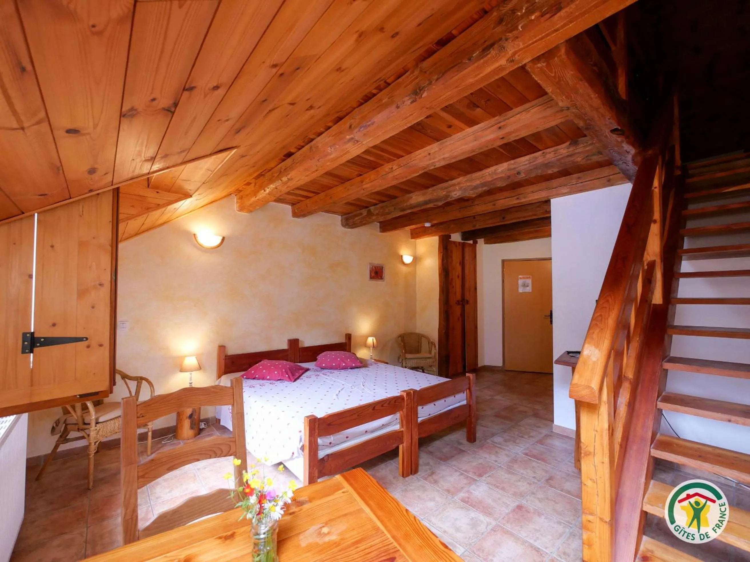 Bed in Chambres d'hôtes l'Abondance