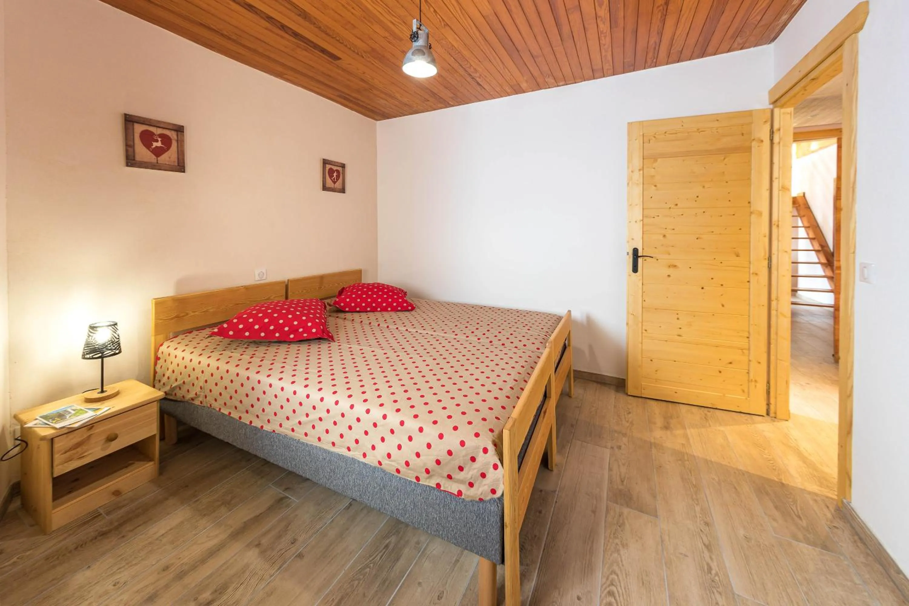 Bed in Chambres d'hôtes l'Abondance