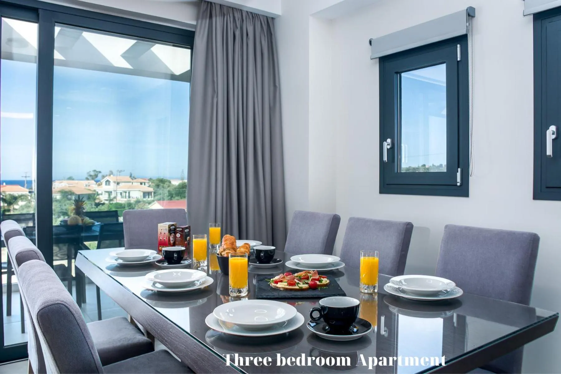 Seating area in Dionisos Luxury Suites