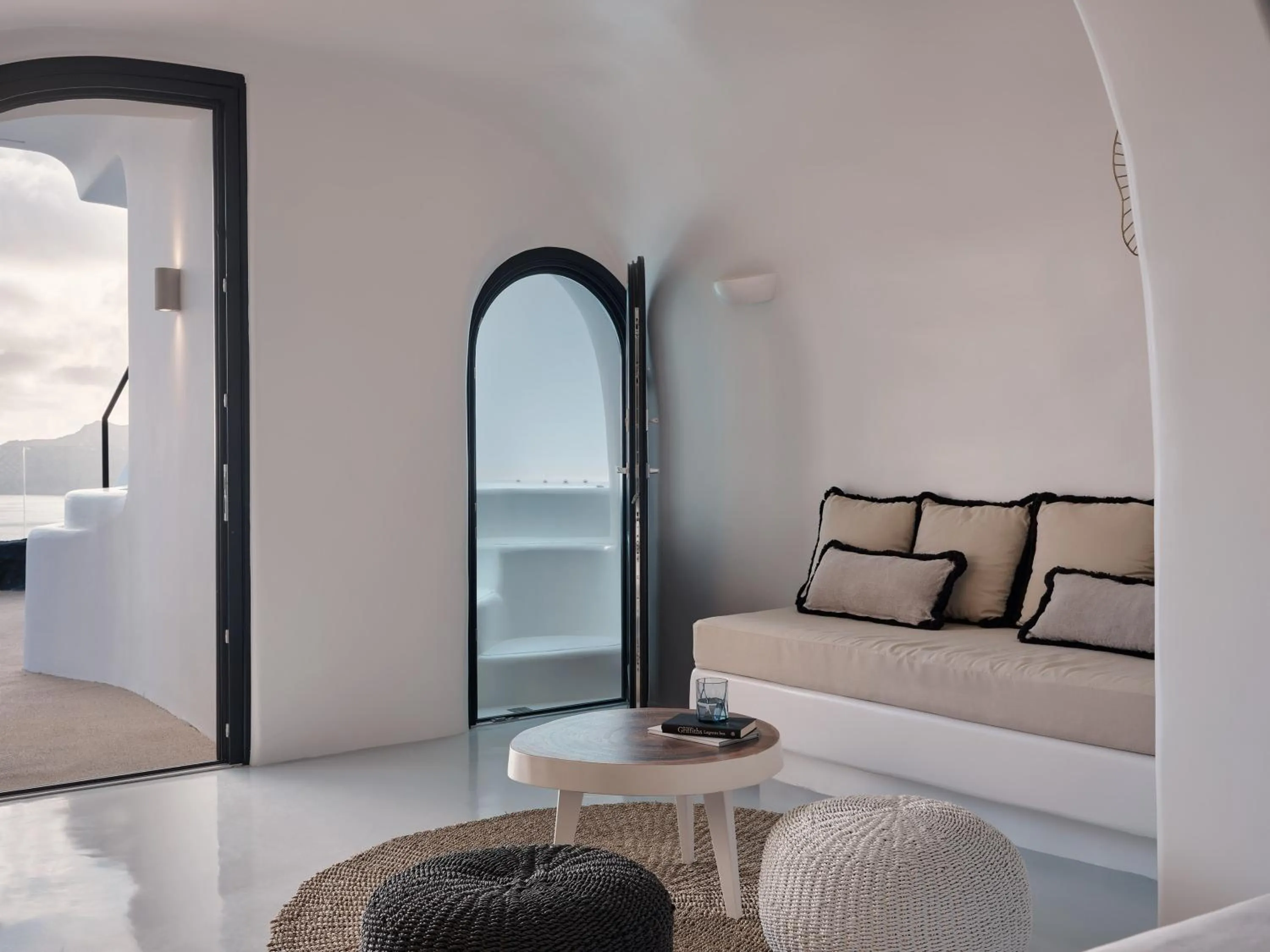 Seating area, Bed in Olvos Luxury Suites